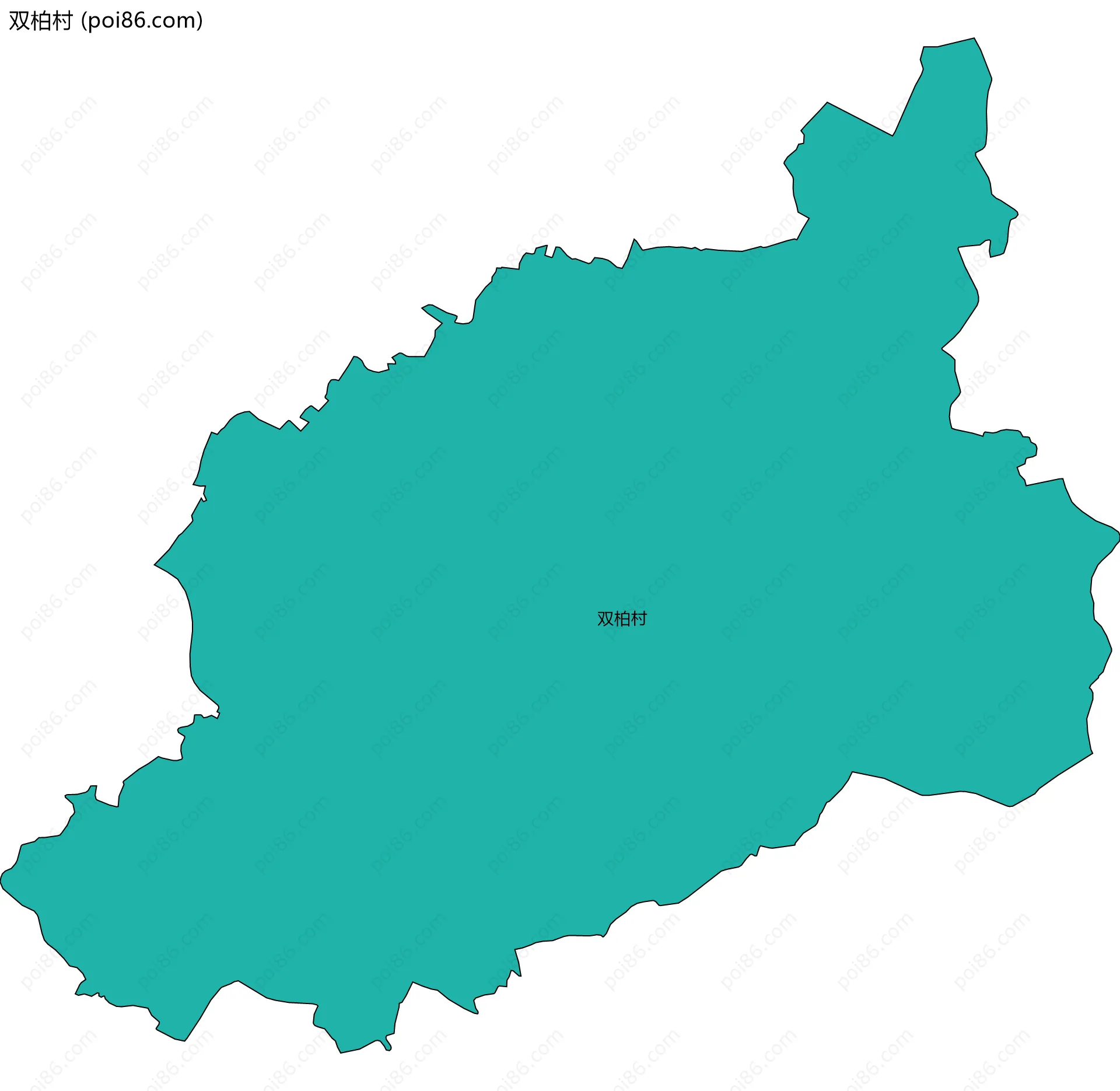 双柏村边界地图