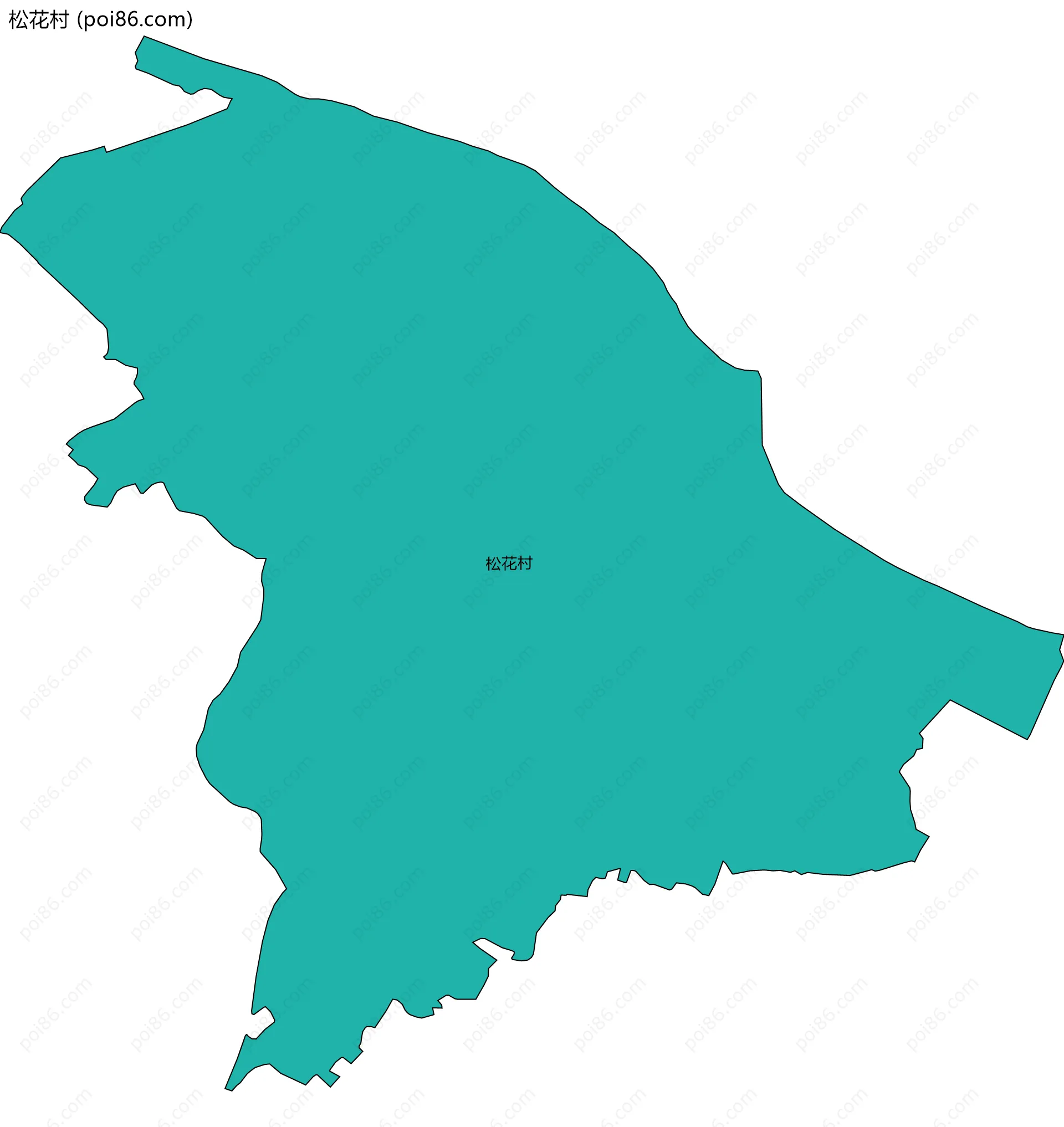 松花村边界地图