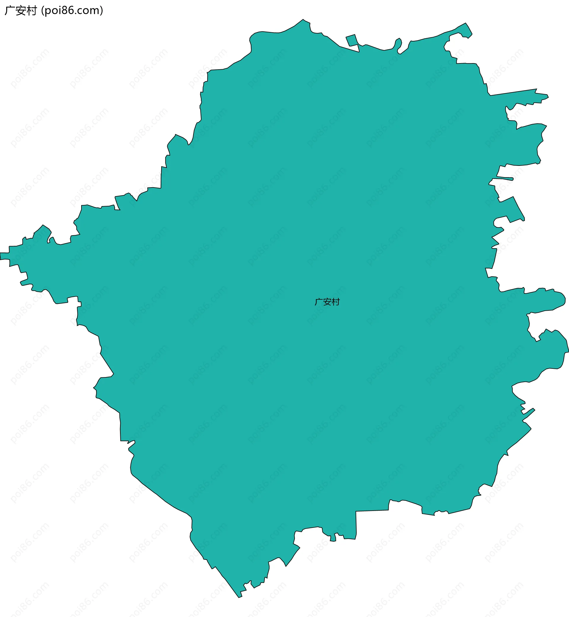 广安村边界地图