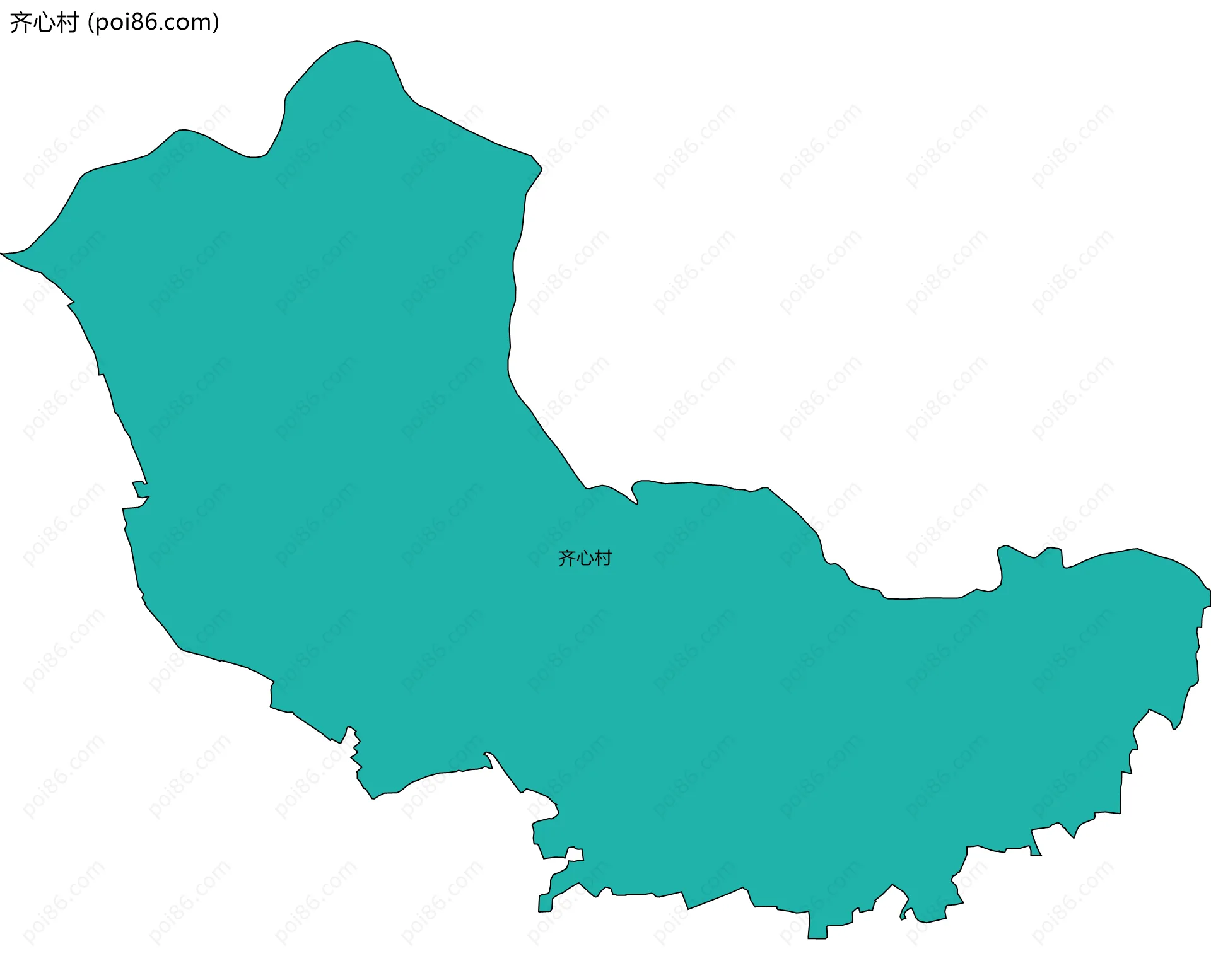 齐心村边界地图