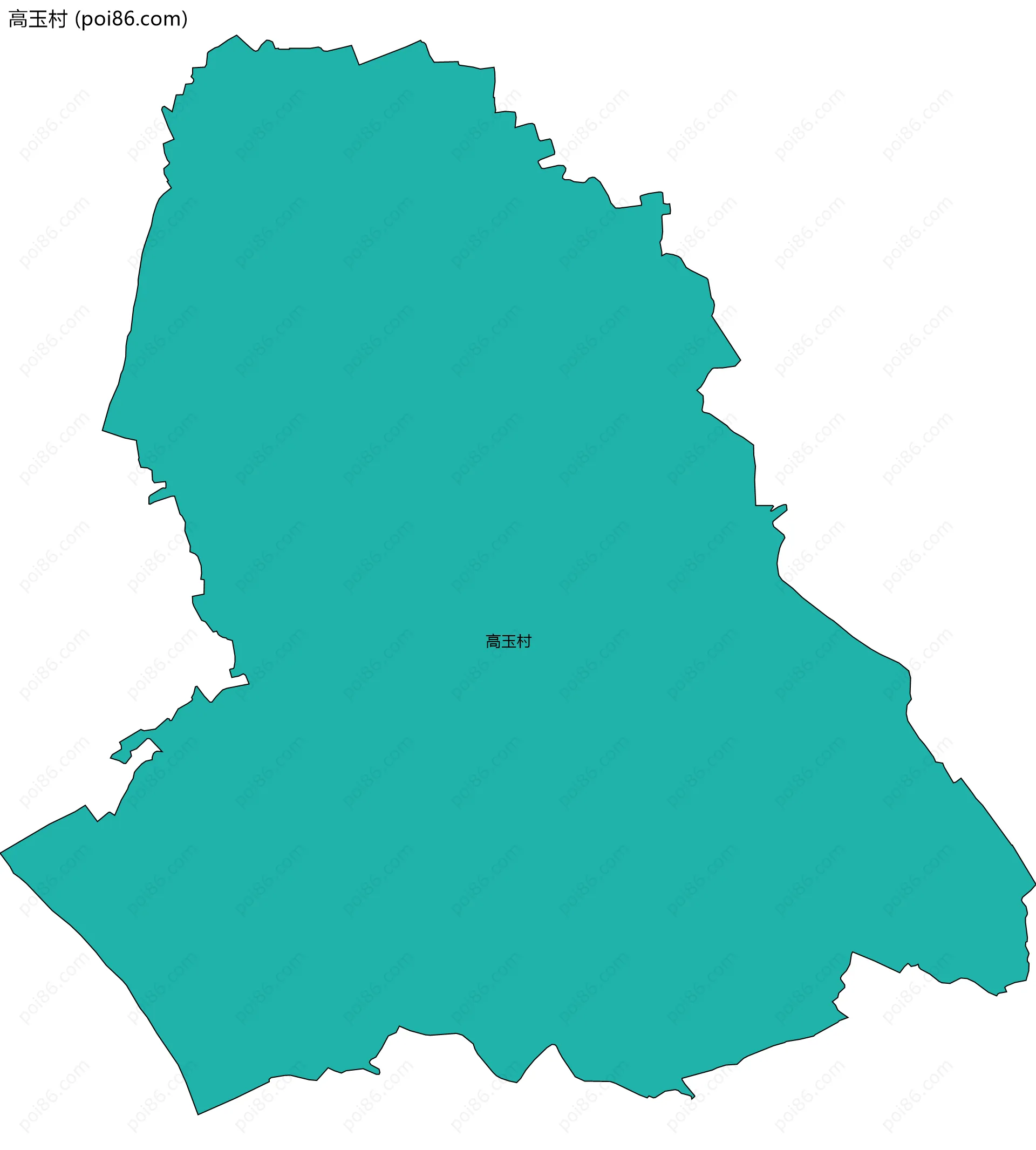 高玉村边界地图