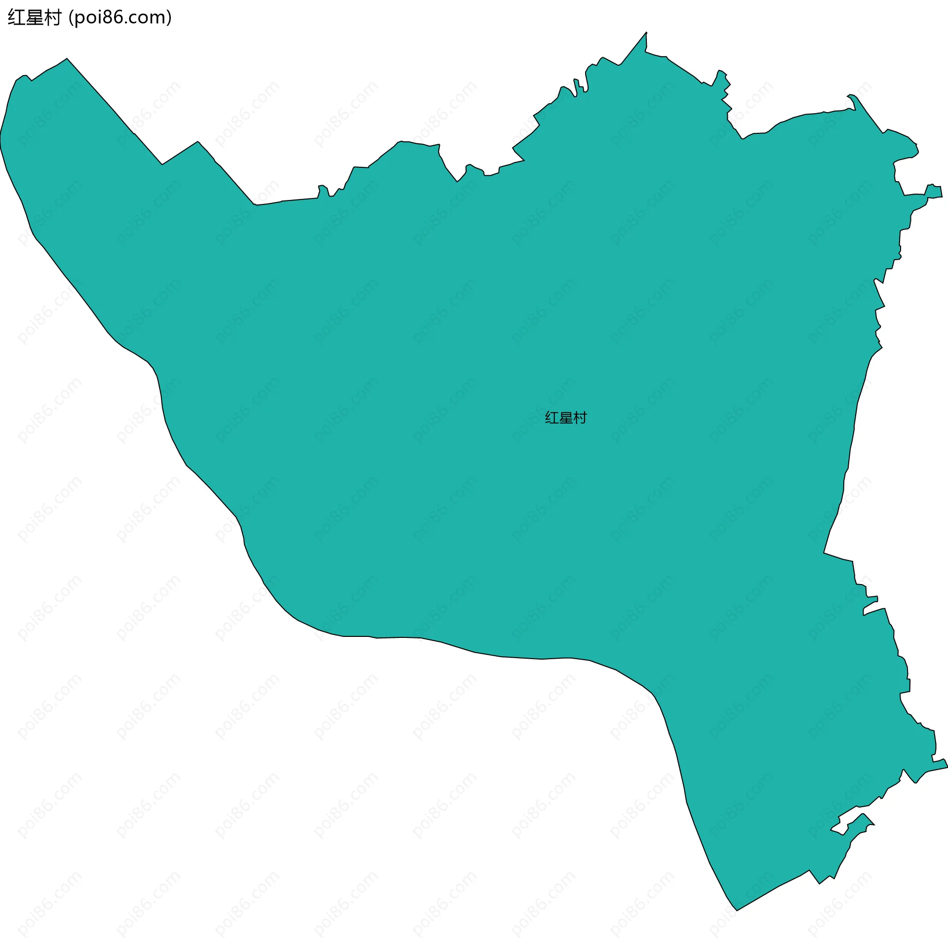 红星村边界地图