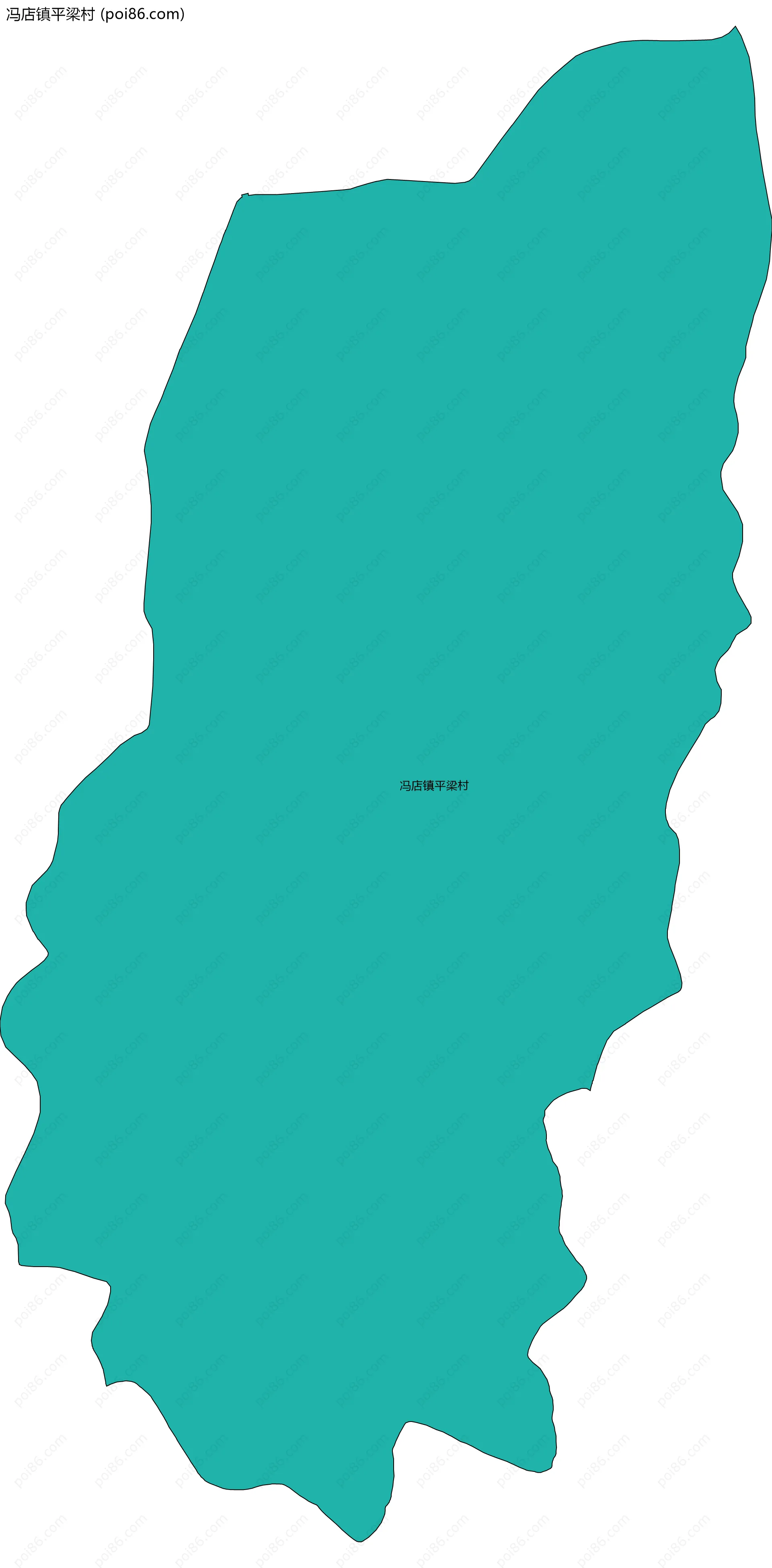 冯店镇平梁村边界地图