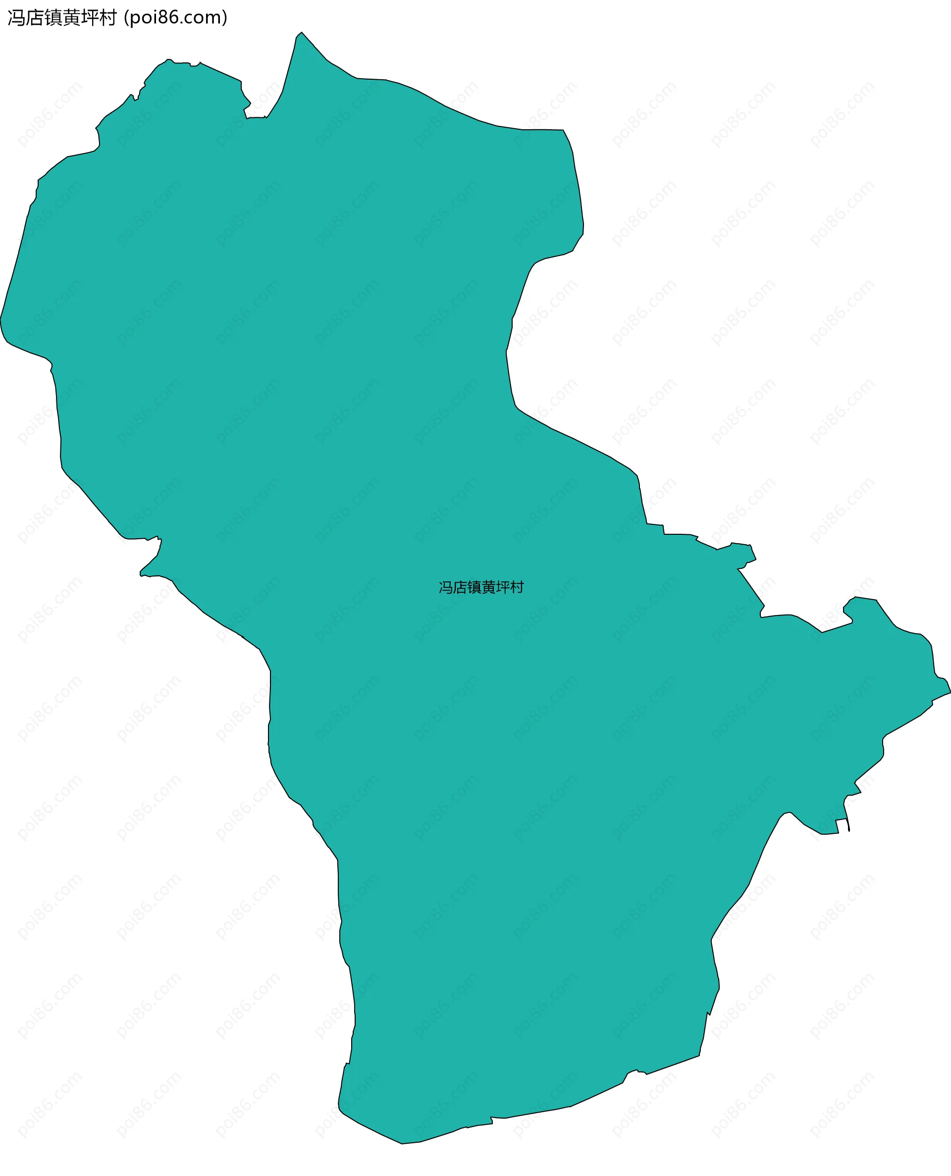 冯店镇黄坪村边界地图