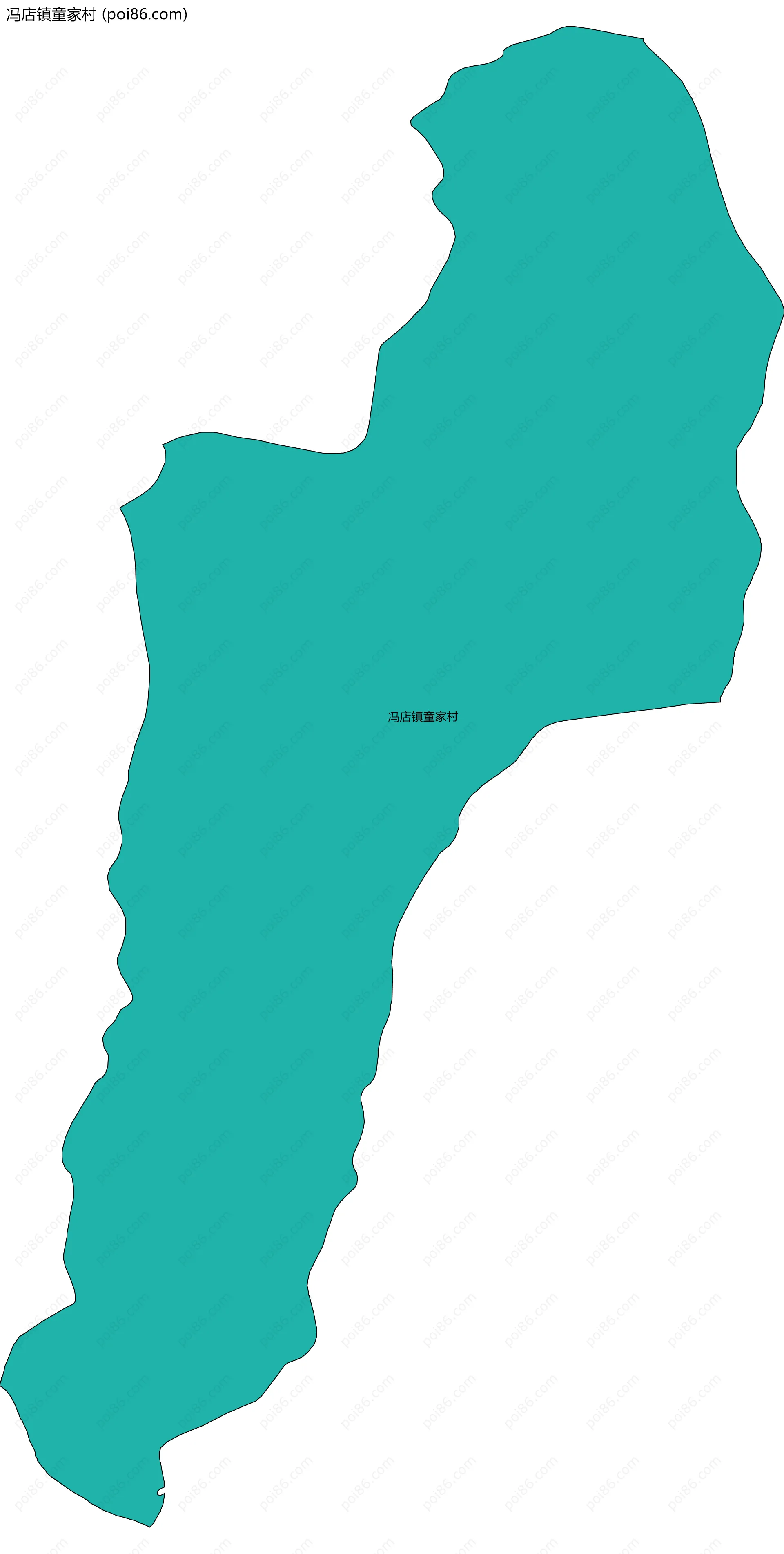 冯店镇童家村边界地图