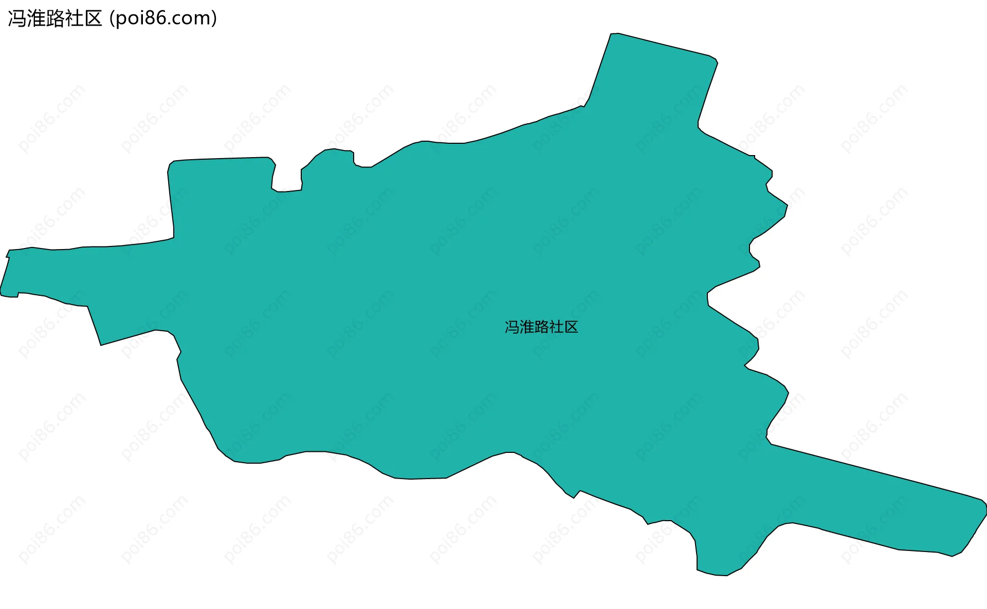 冯淮路社区边界地图