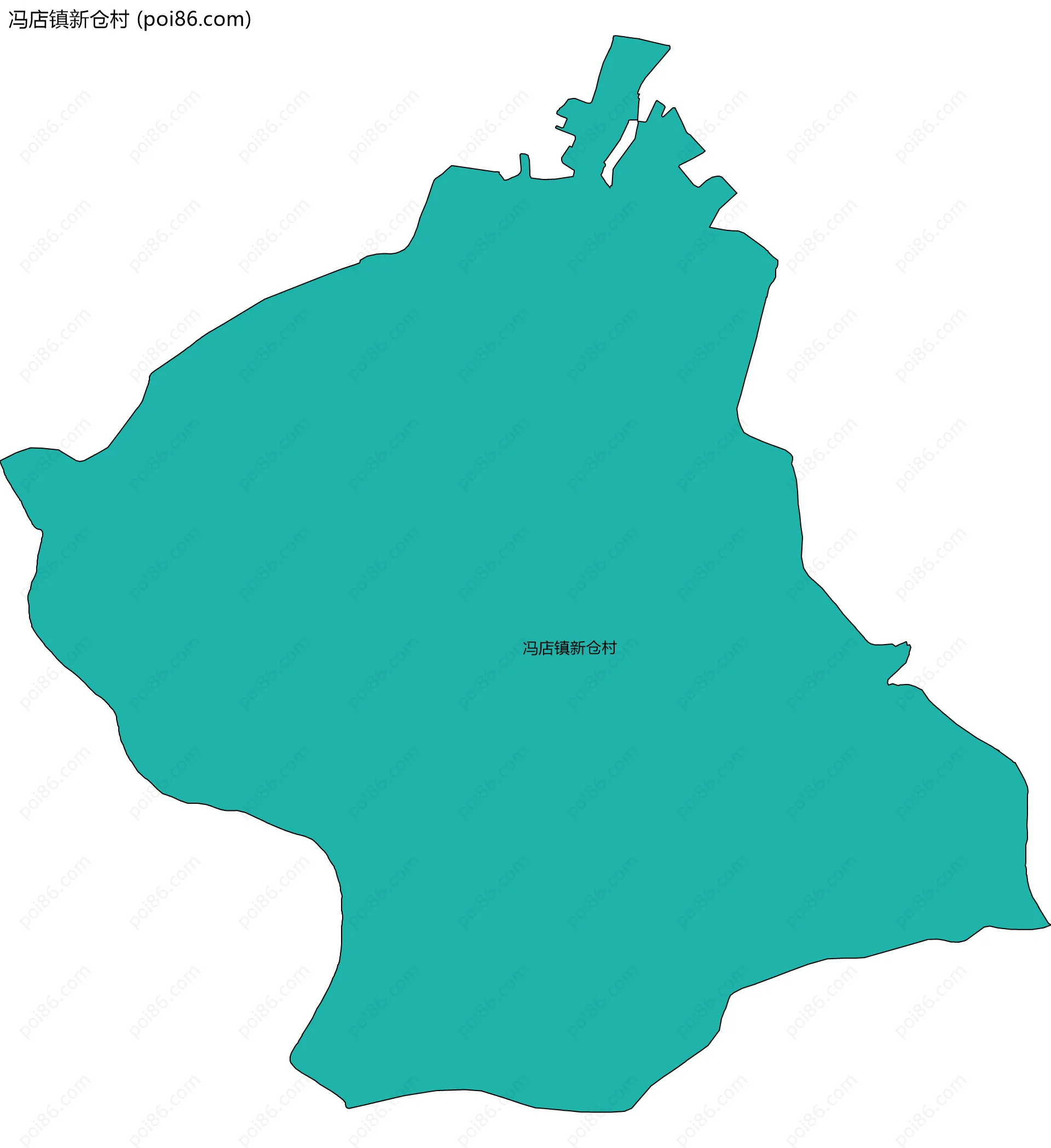 冯店镇新仓村边界地图