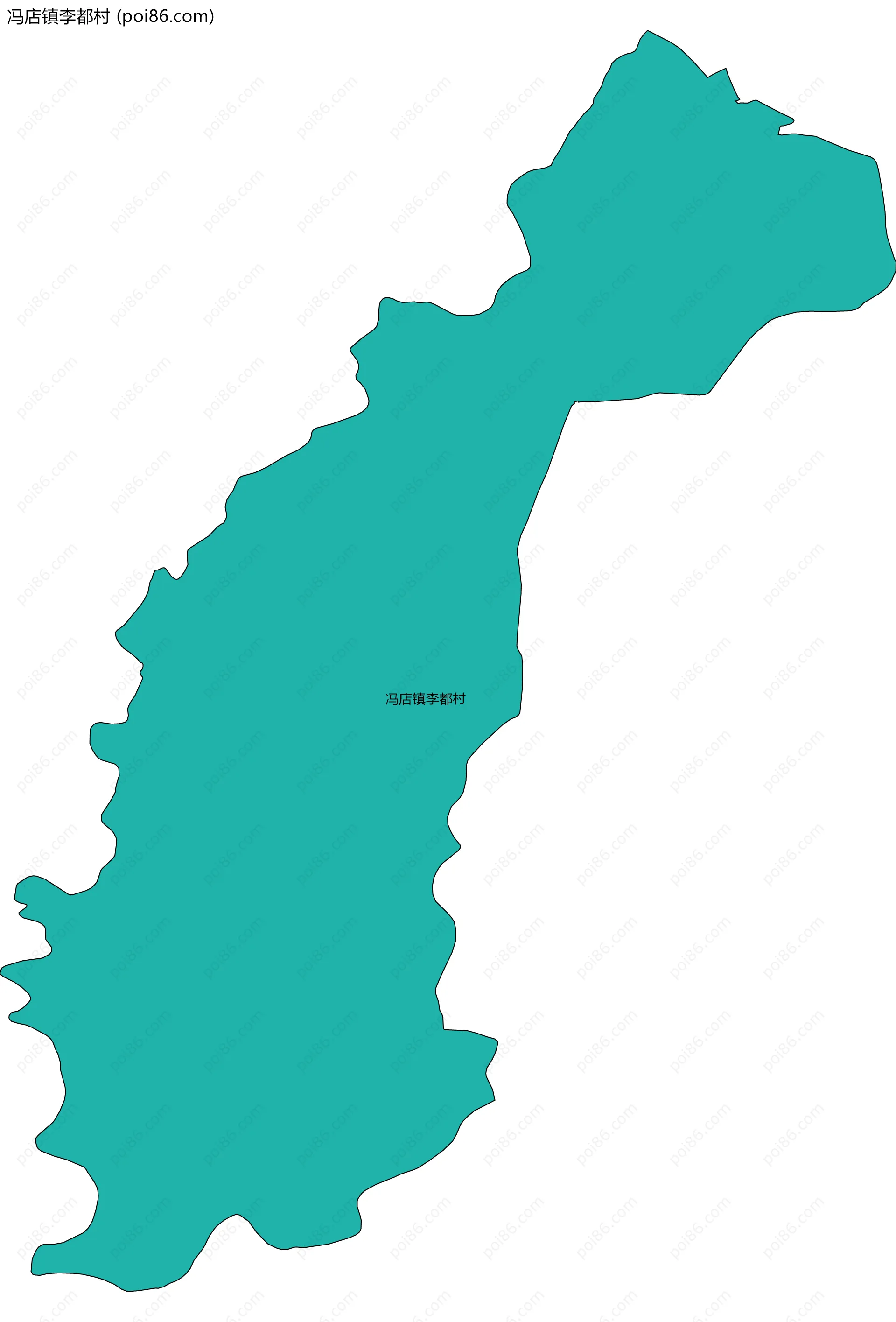 冯店镇李都村边界地图