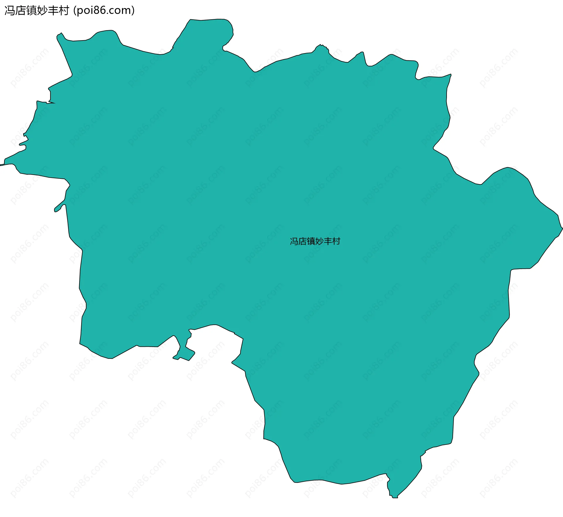 冯店镇妙丰村边界地图