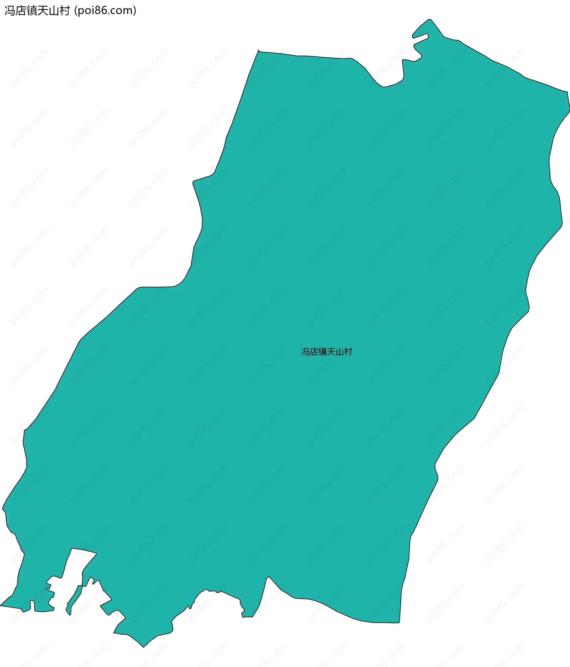 冯店镇天山村边界地图