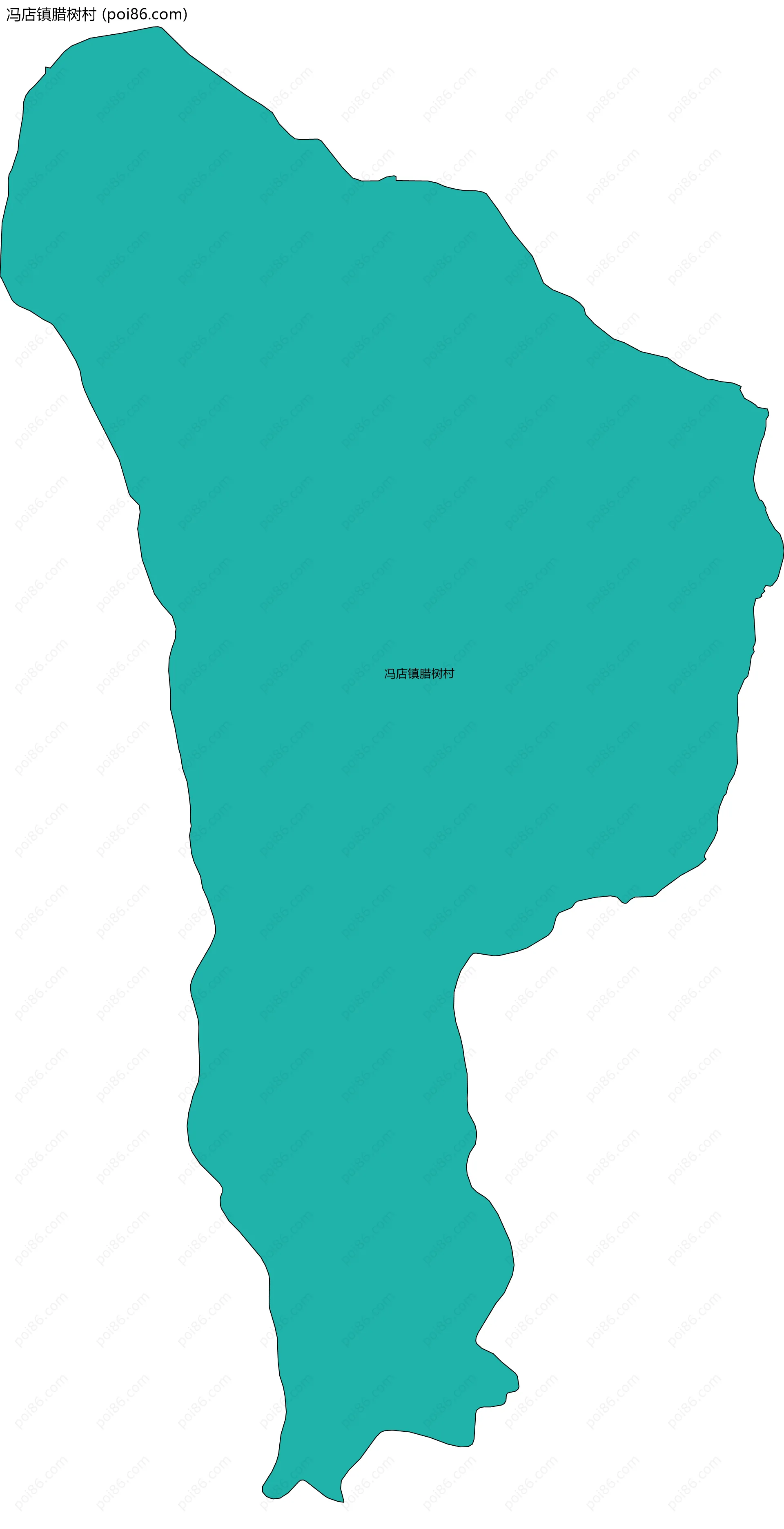 冯店镇腊树村边界地图