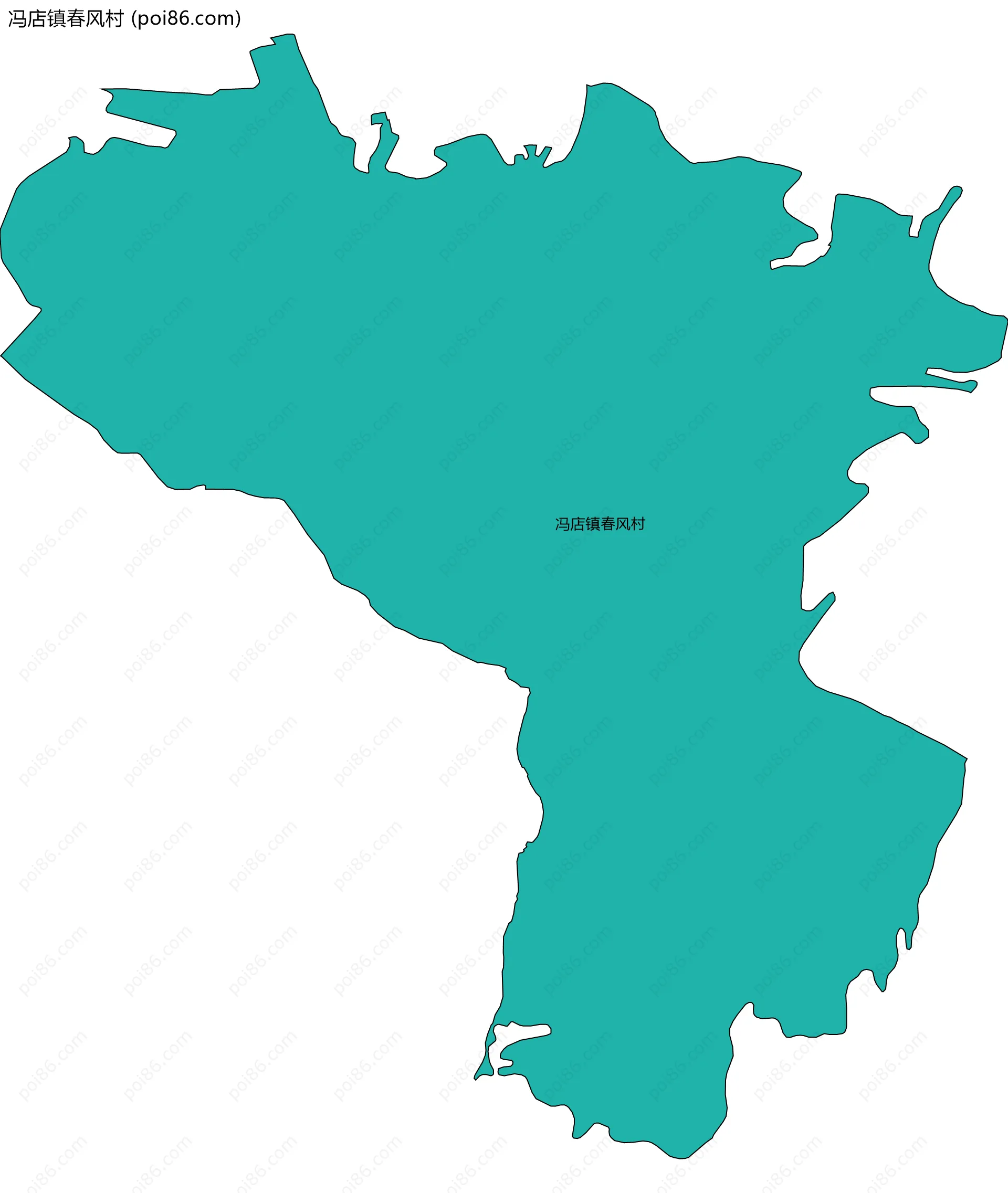 冯店镇春风村边界地图