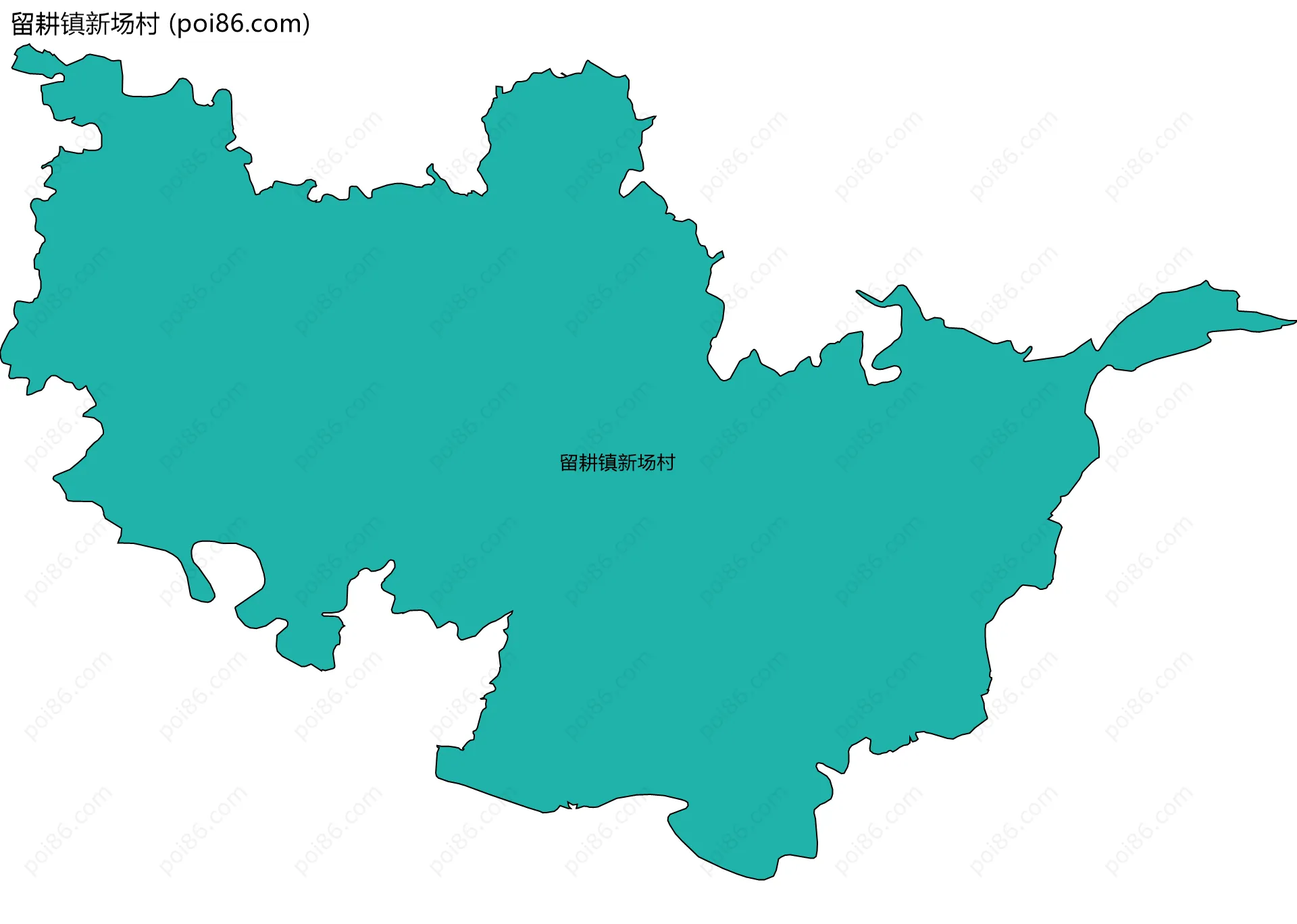 留耕镇新场村边界地图