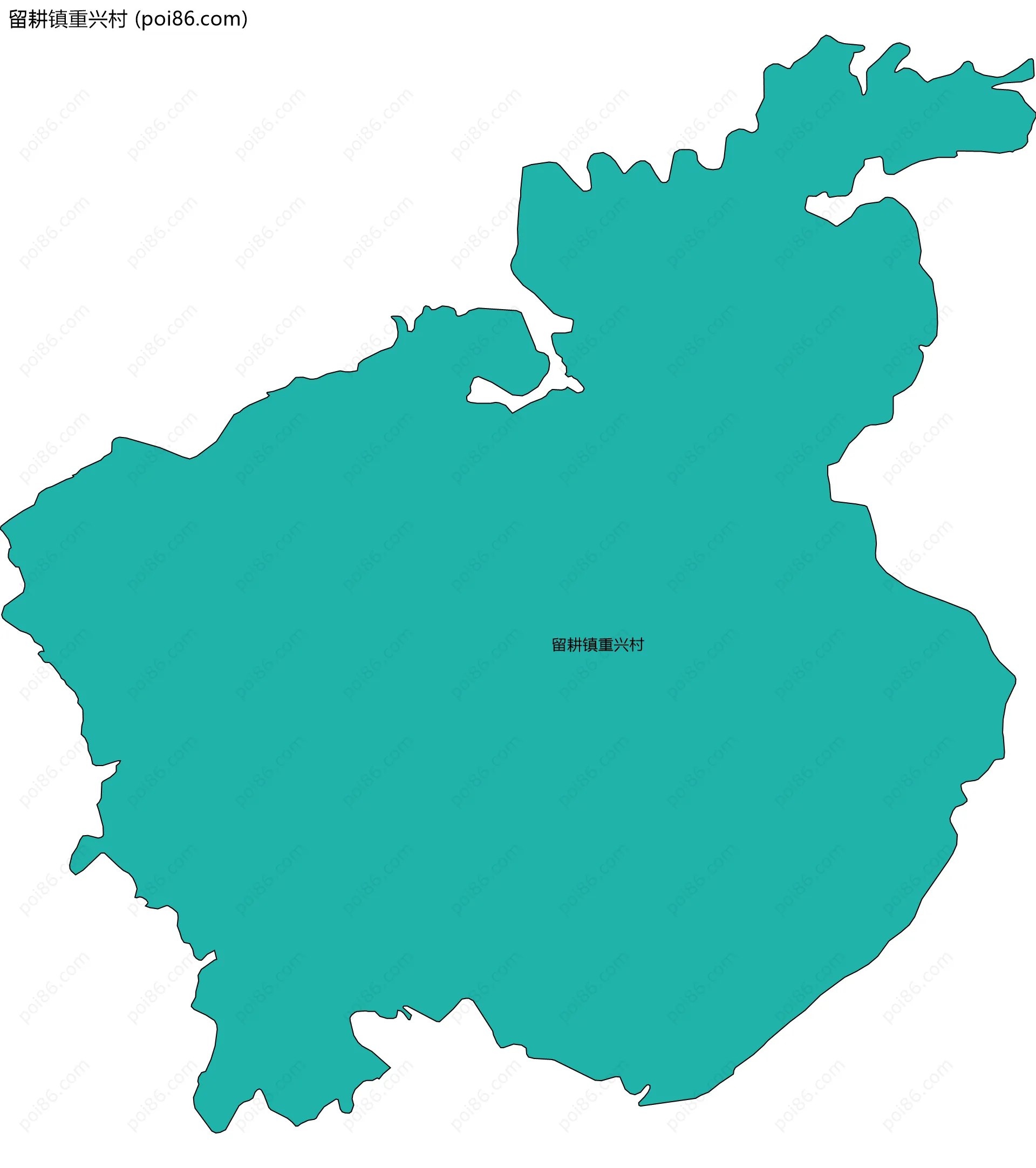 留耕镇重兴村边界地图