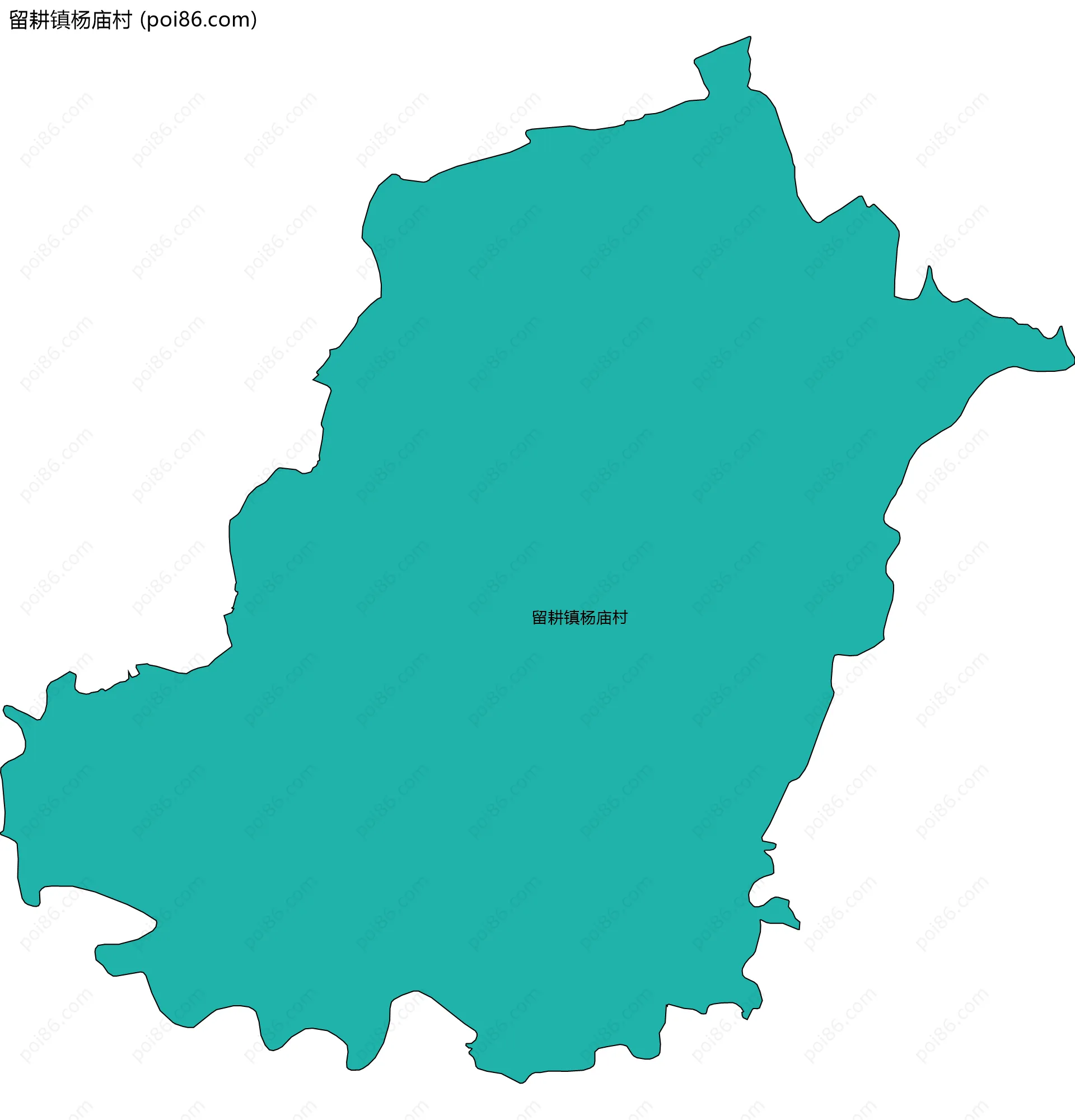 留耕镇杨庙村边界地图