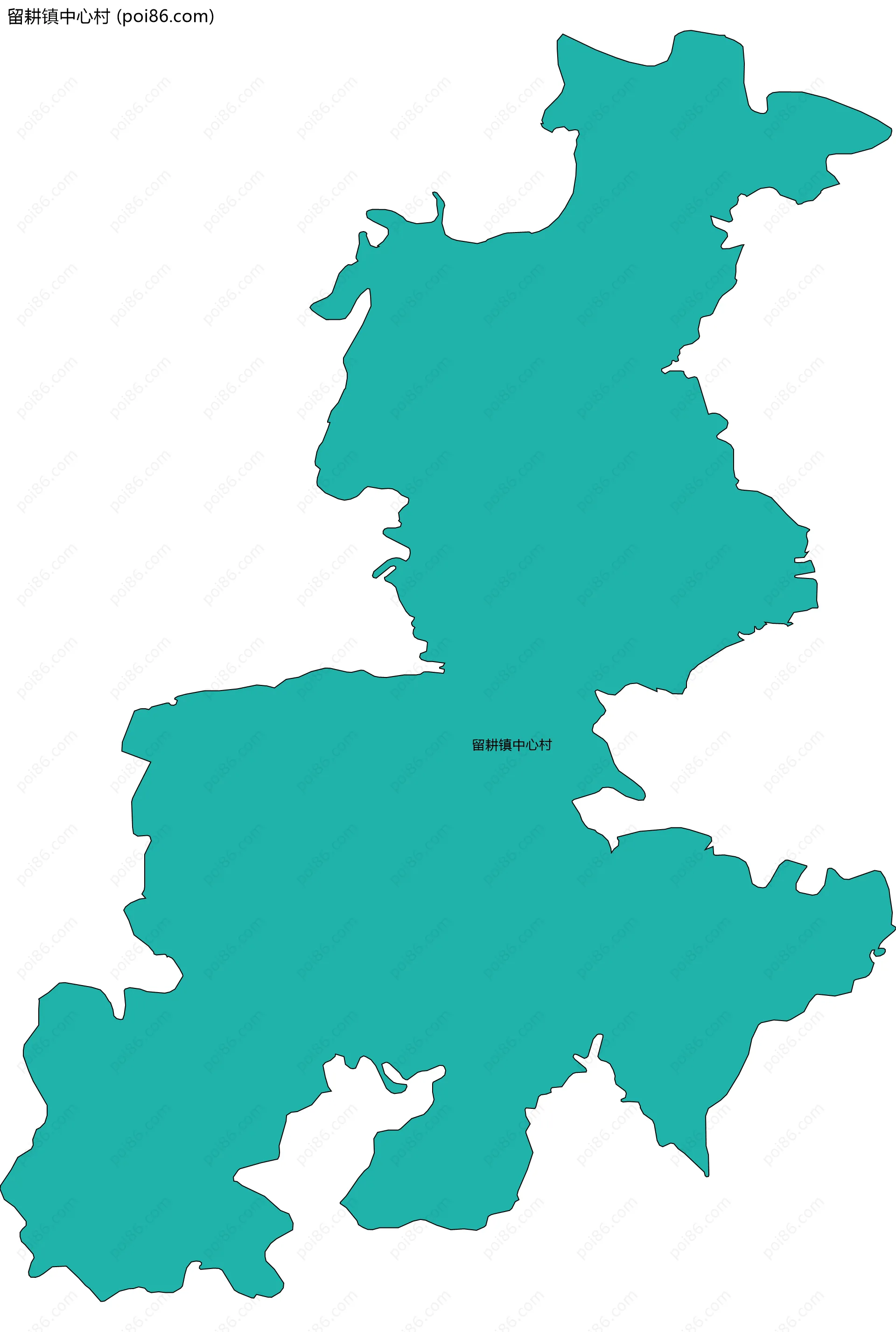 留耕镇中心村边界地图