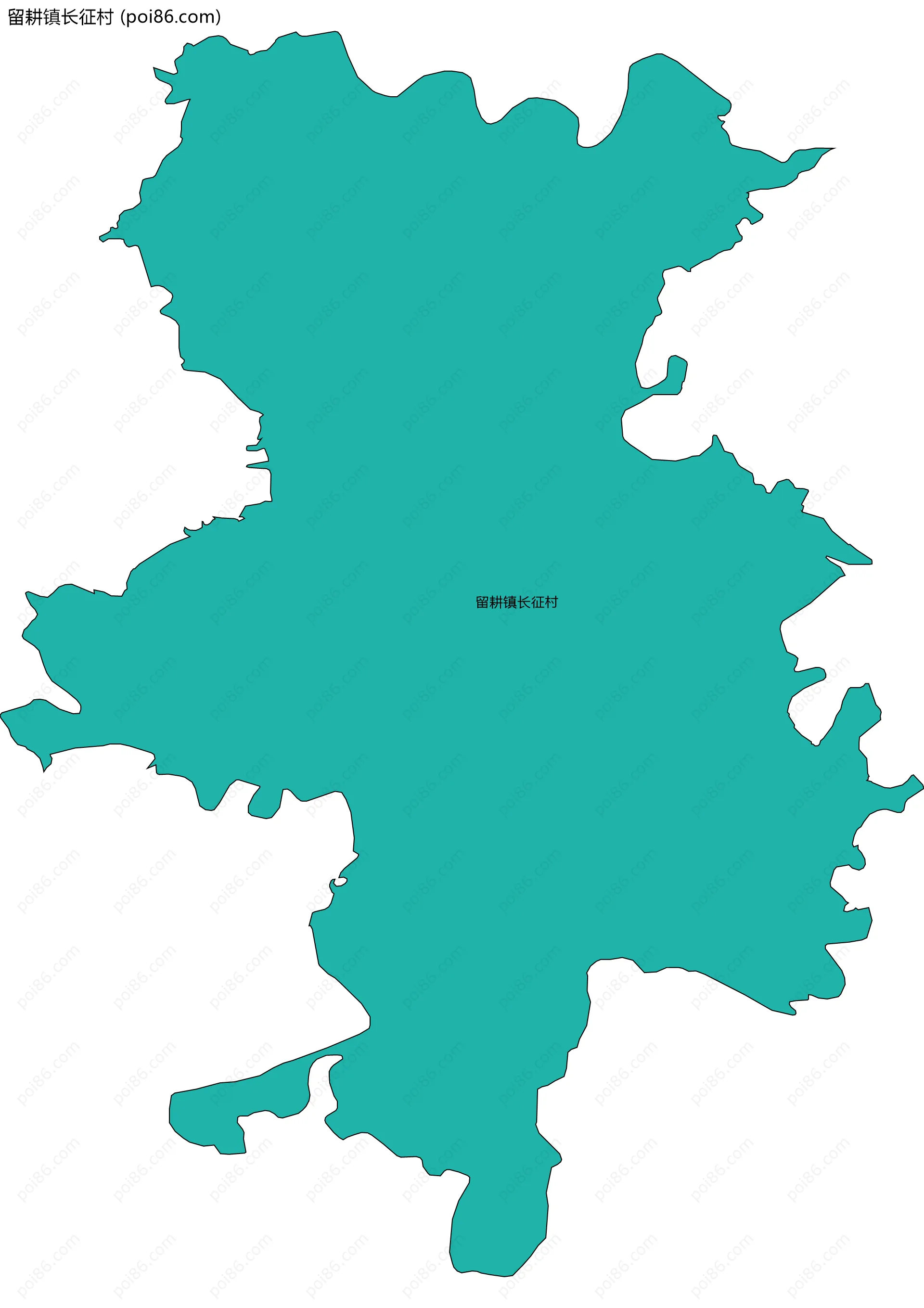 留耕镇长征村边界地图