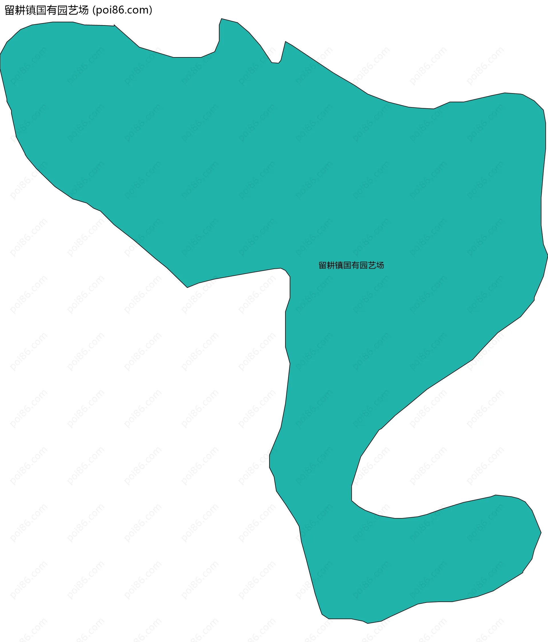 留耕镇国有园艺场边界地图