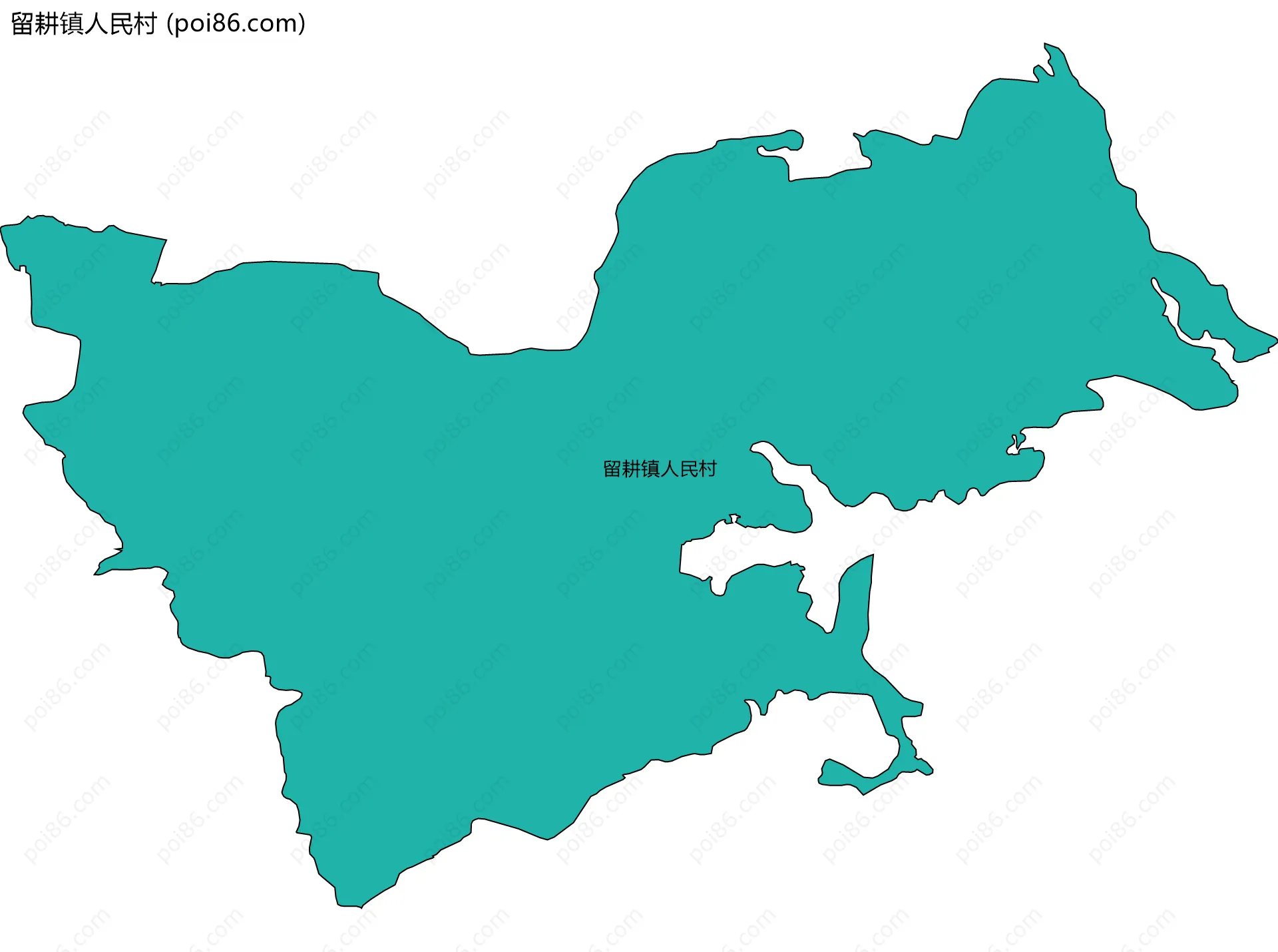 留耕镇人民村边界地图