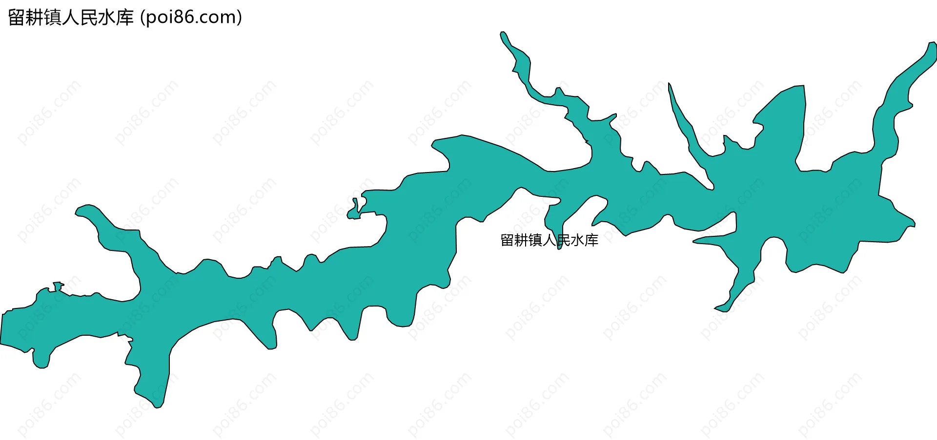 留耕镇人民水库边界地图