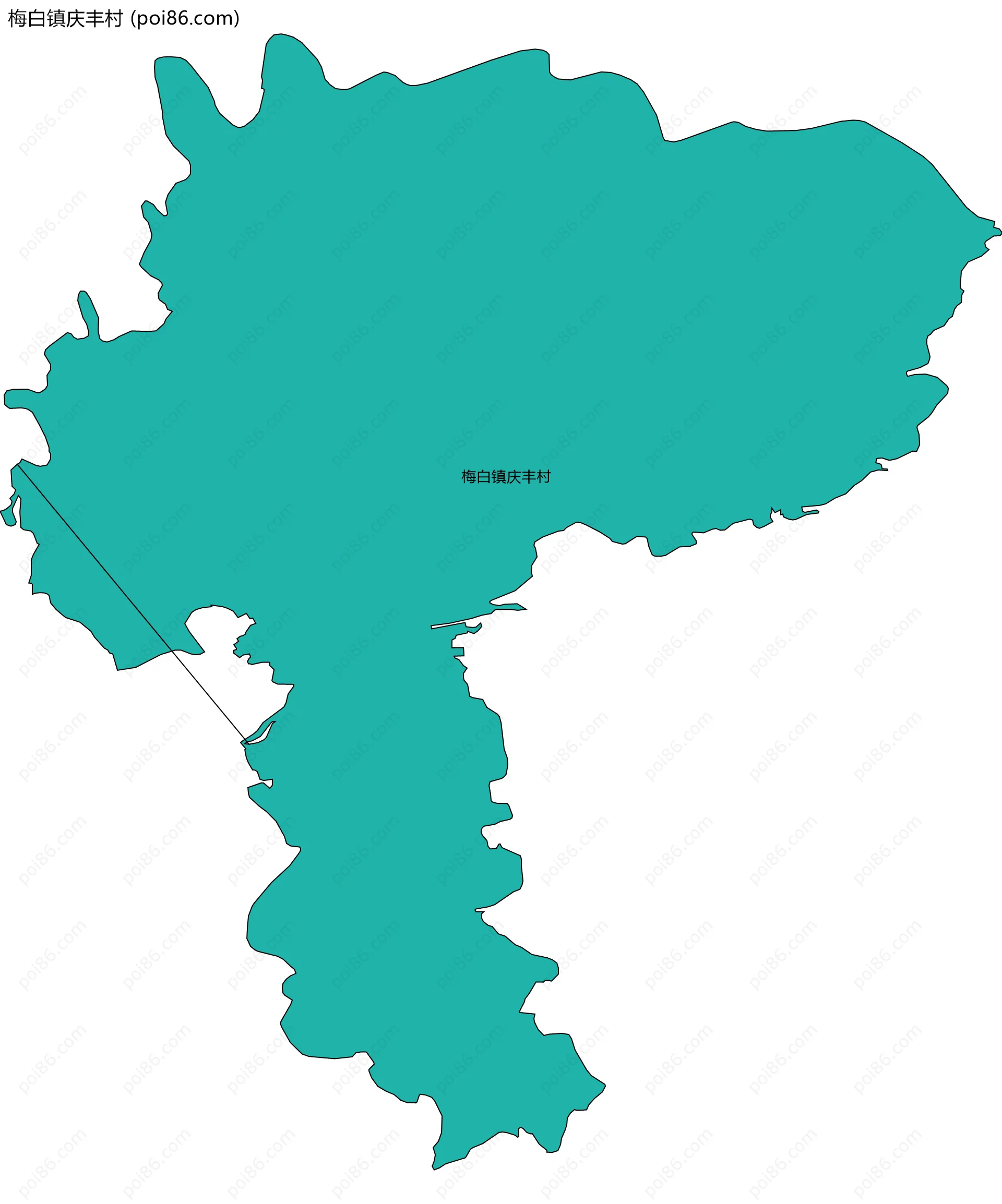 梅白镇庆丰村边界地图