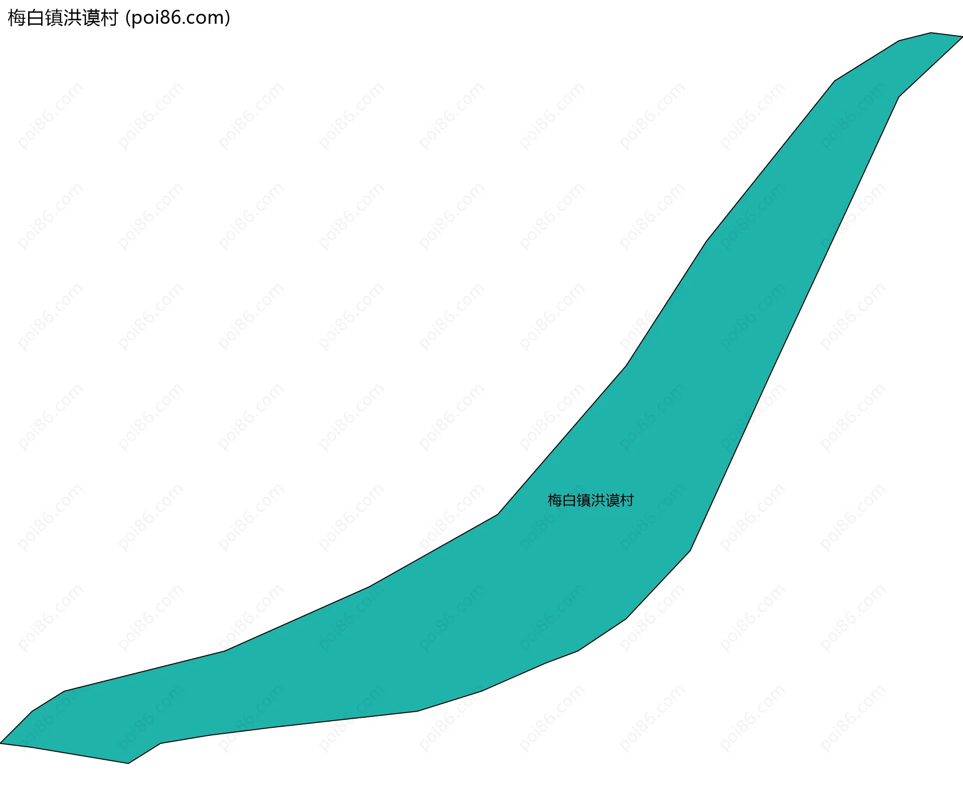 梅白镇洪谟村边界地图