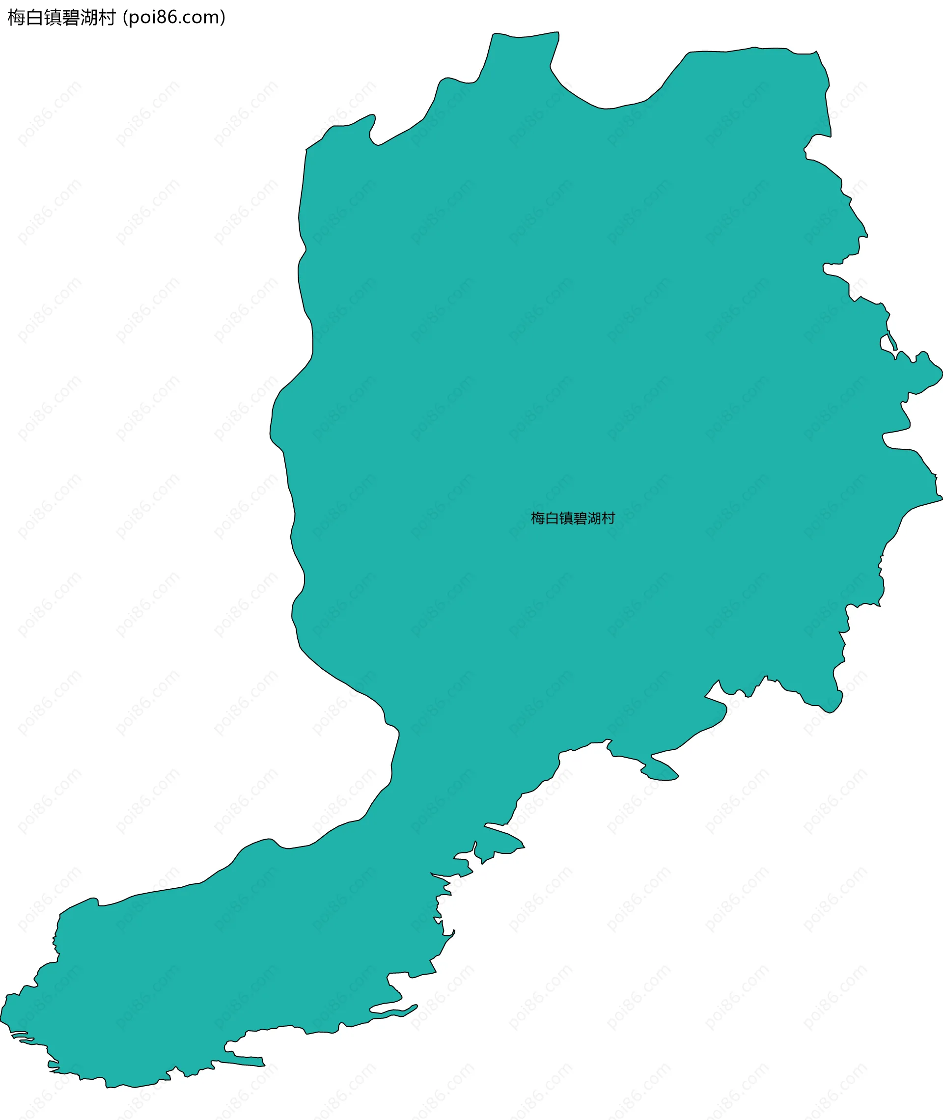 梅白镇碧湖村边界地图