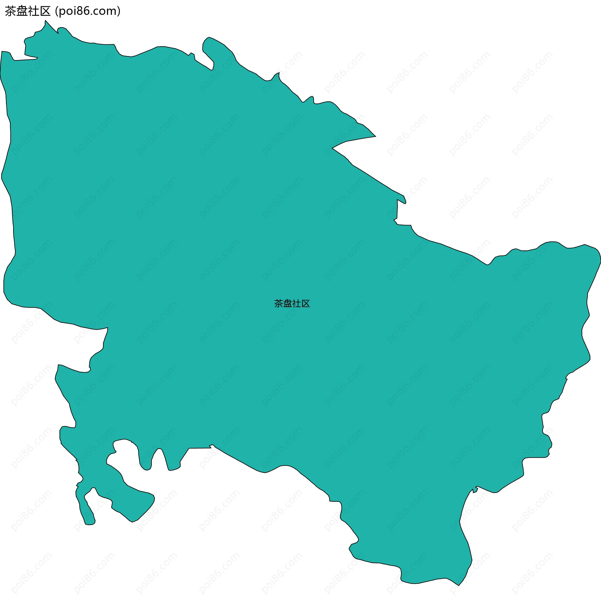 茶盘社区边界地图