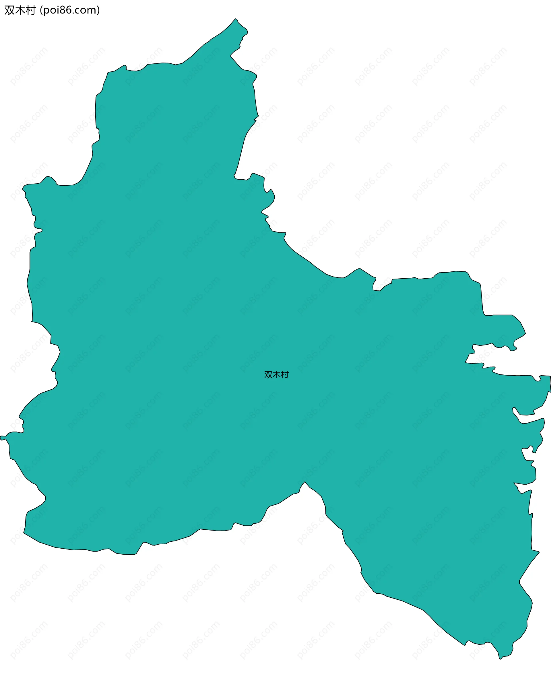 双木村边界地图