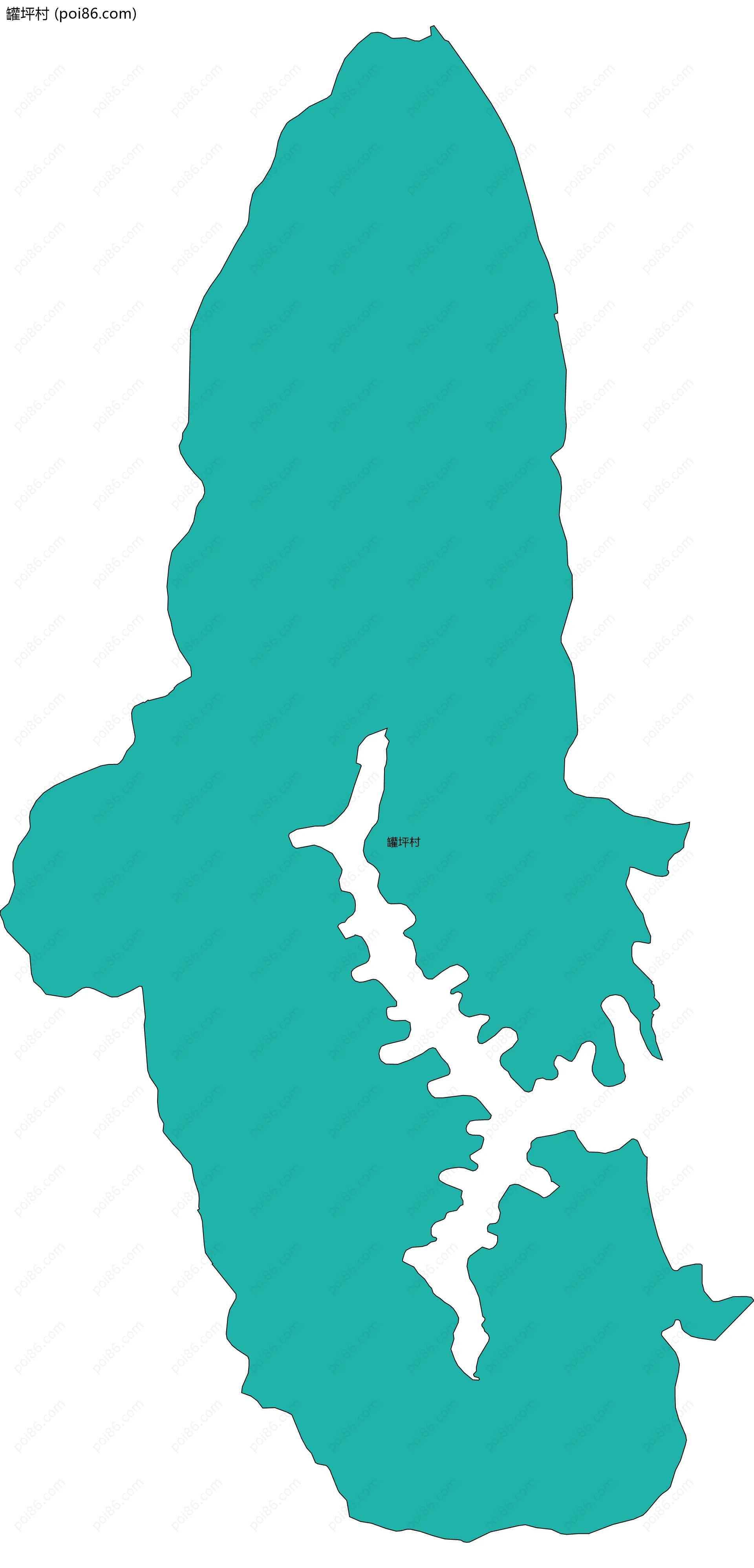 罐坪村边界地图