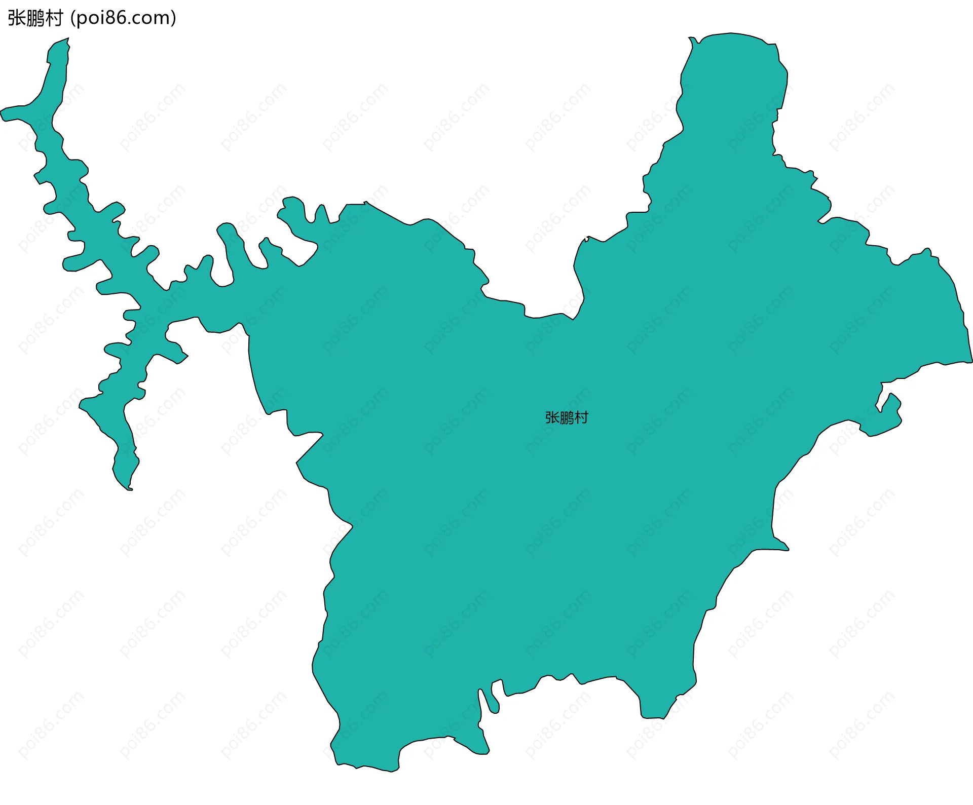 张鹏村边界地图