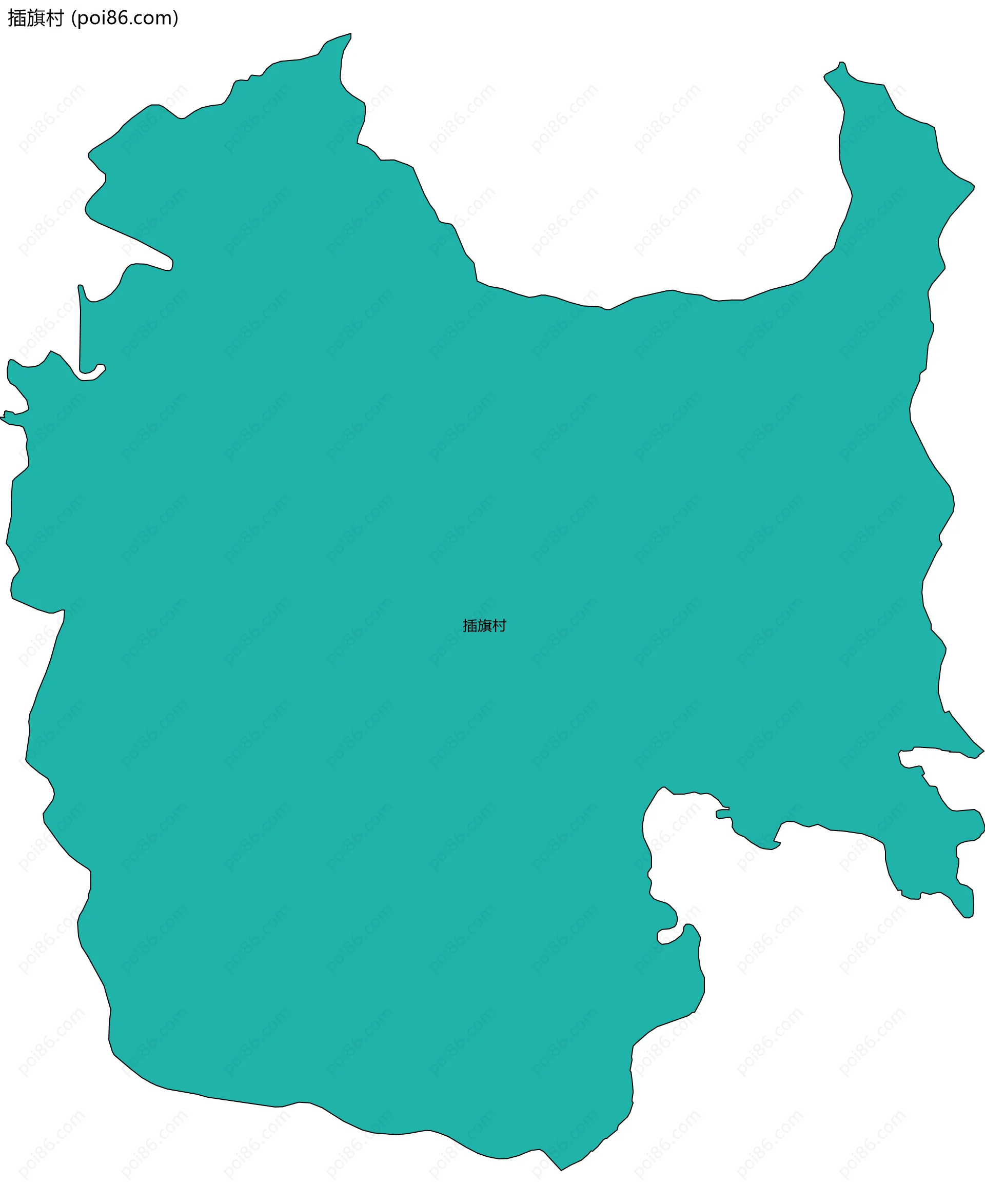 插旗村边界地图