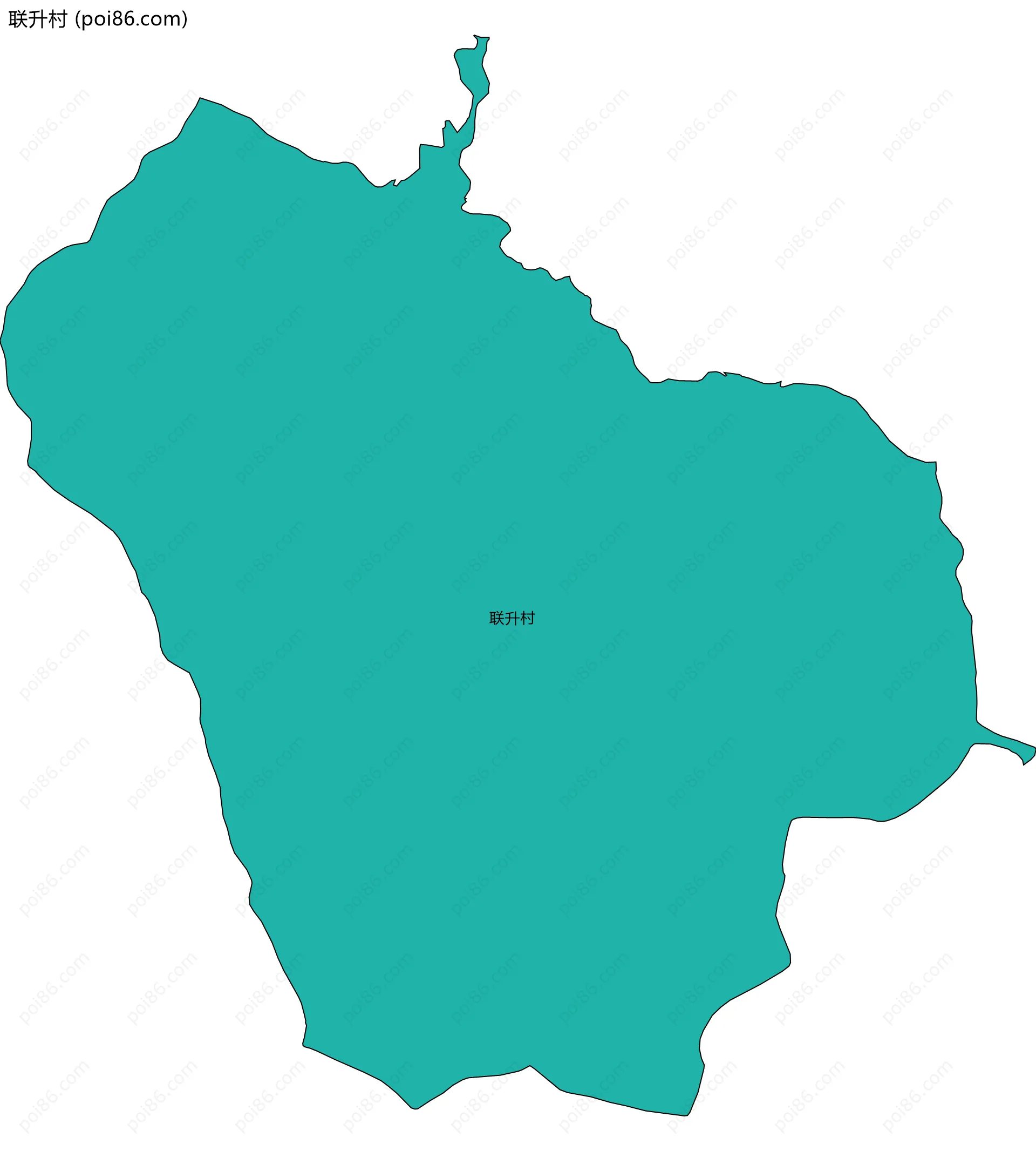 联升村边界地图