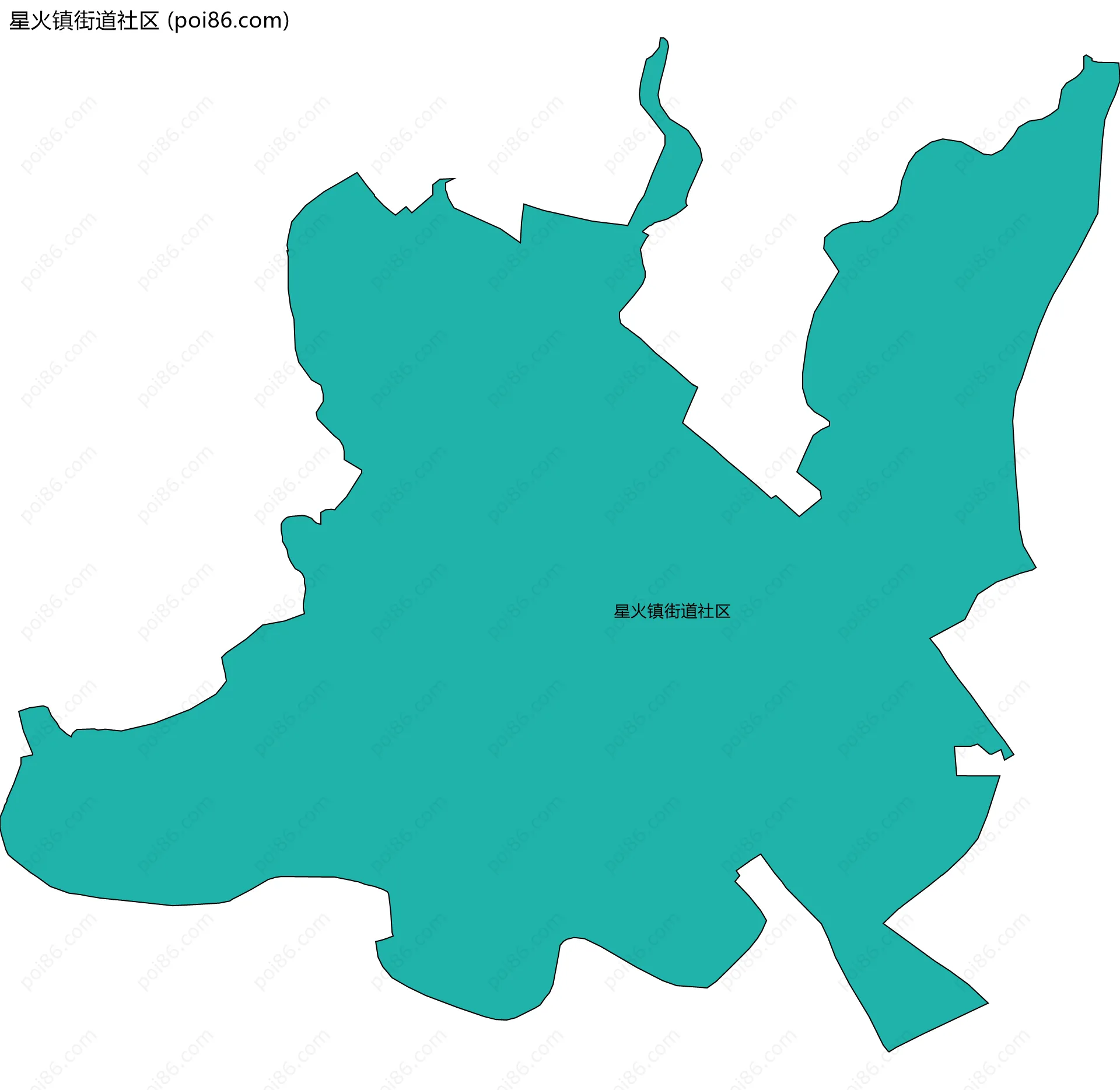 星火镇街道社区边界地图