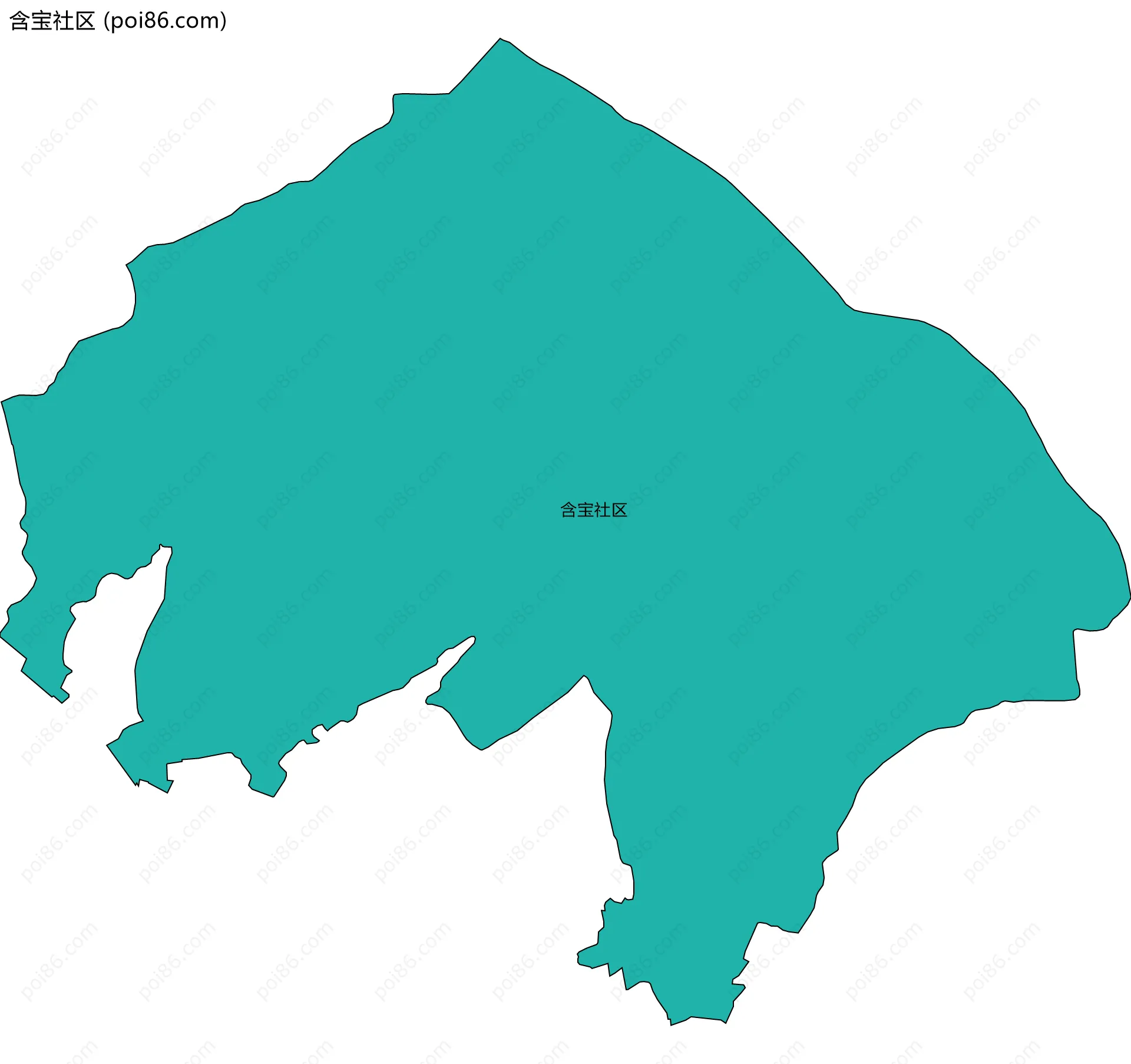 含宝社区边界地图