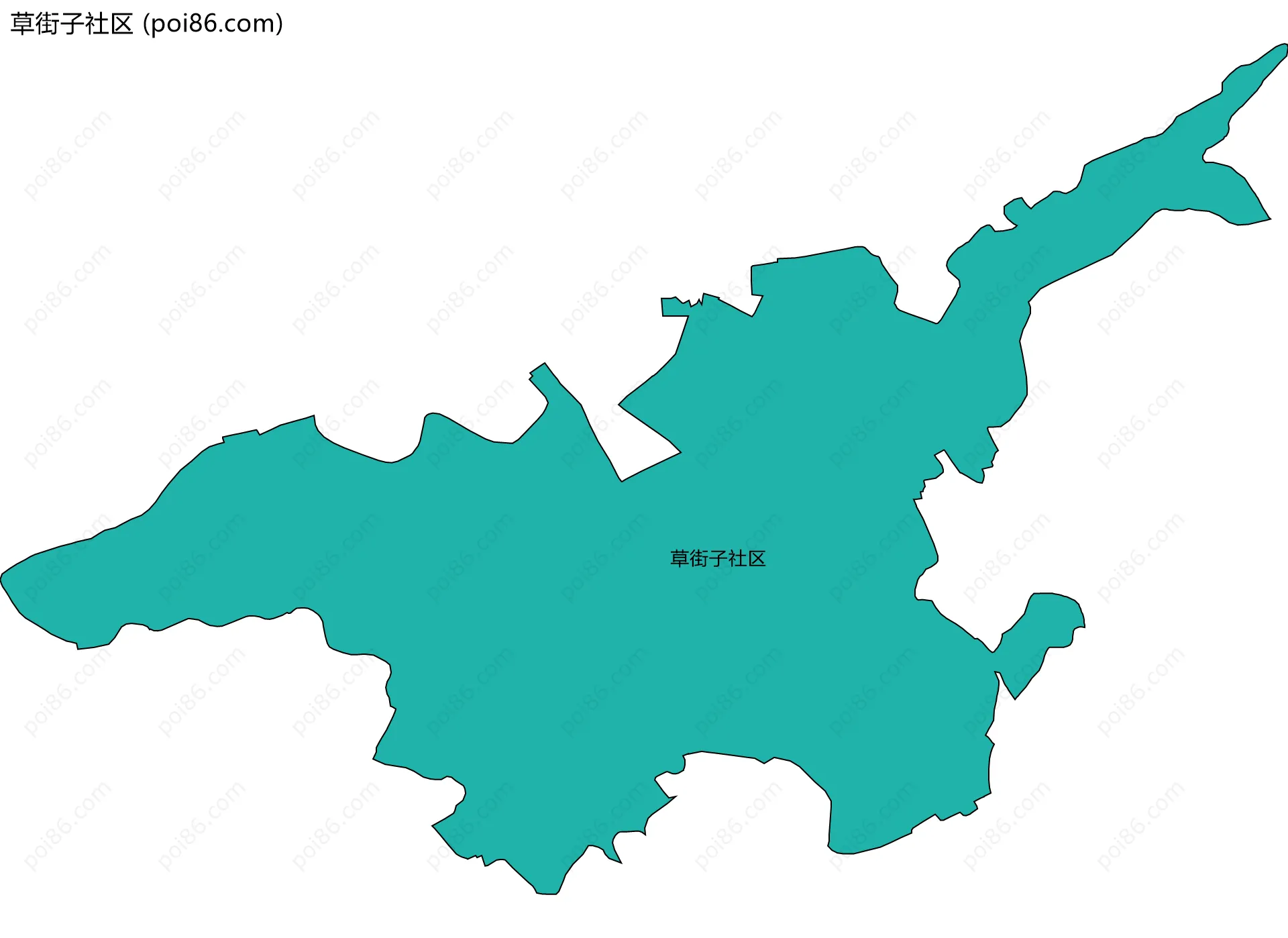 草街子社区边界地图