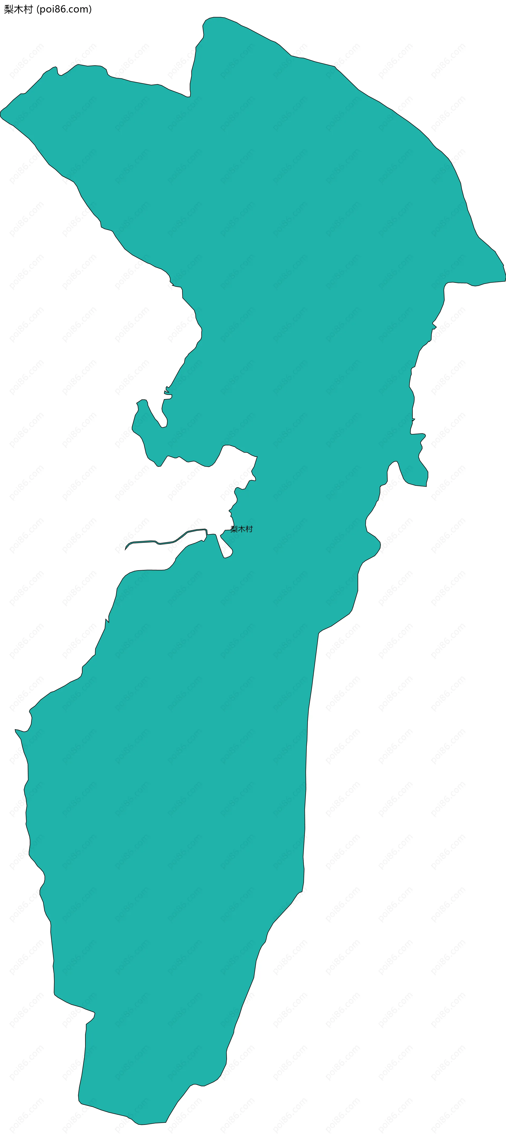 梨木村边界地图