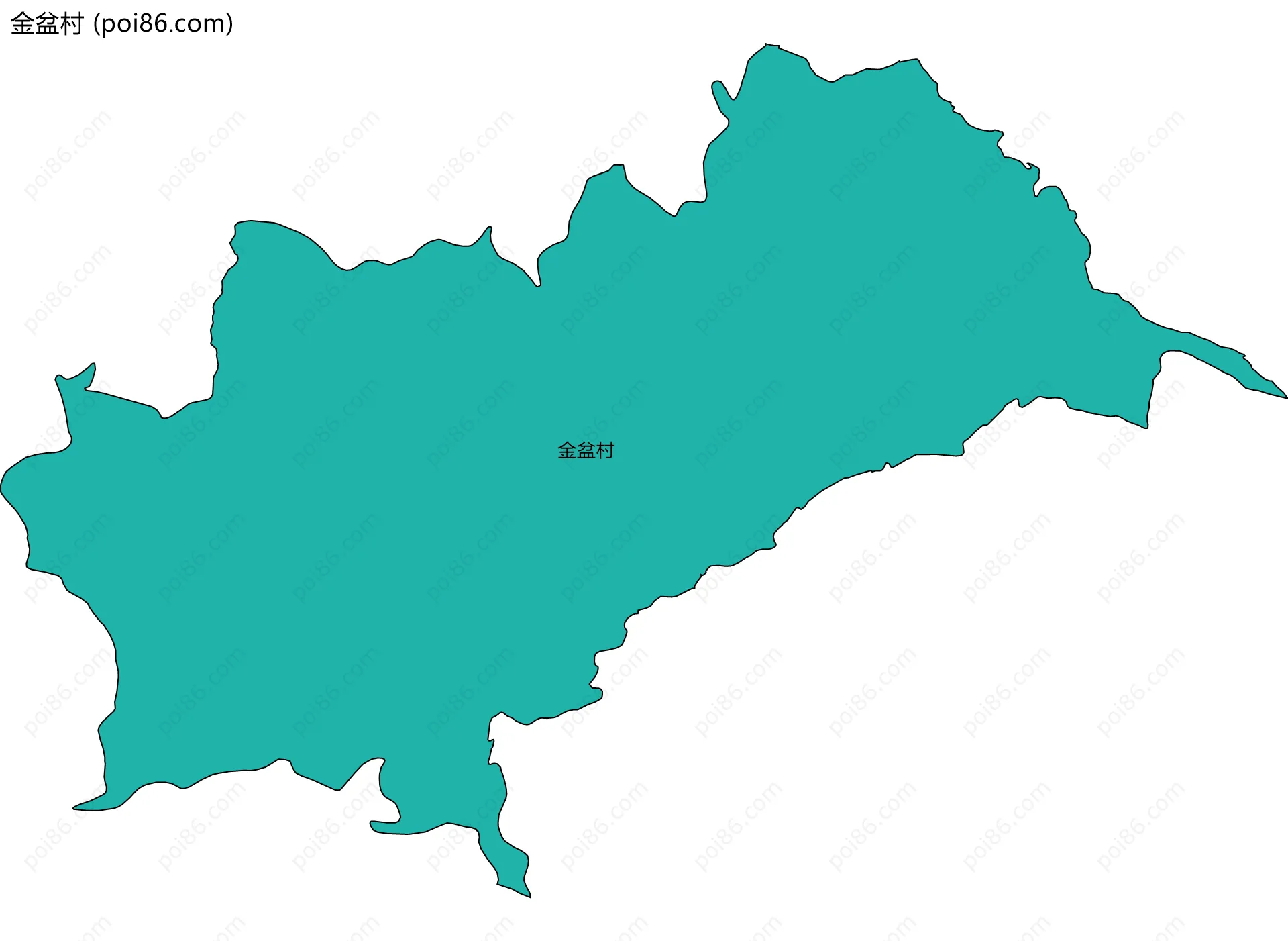 金盆村边界地图