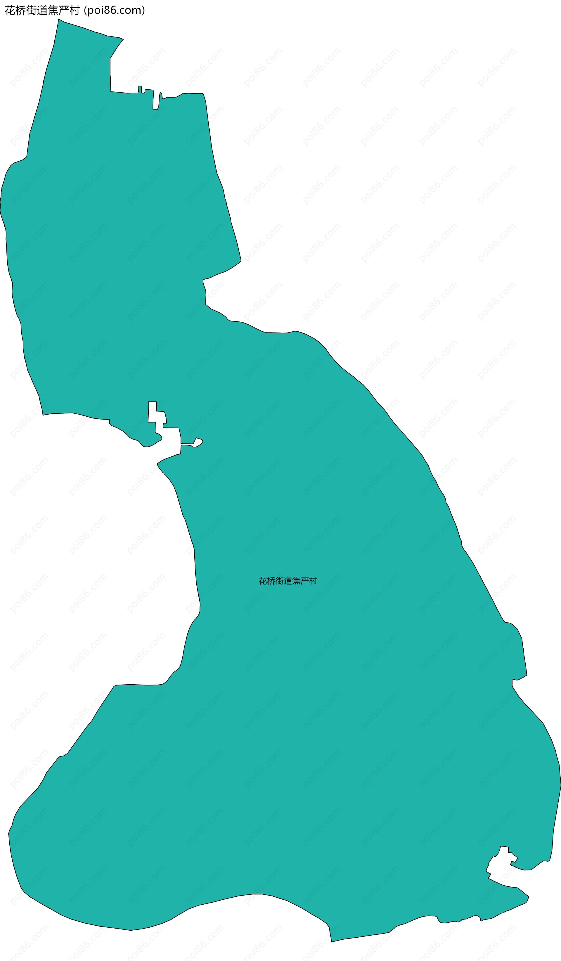 花桥街道焦严村边界地图