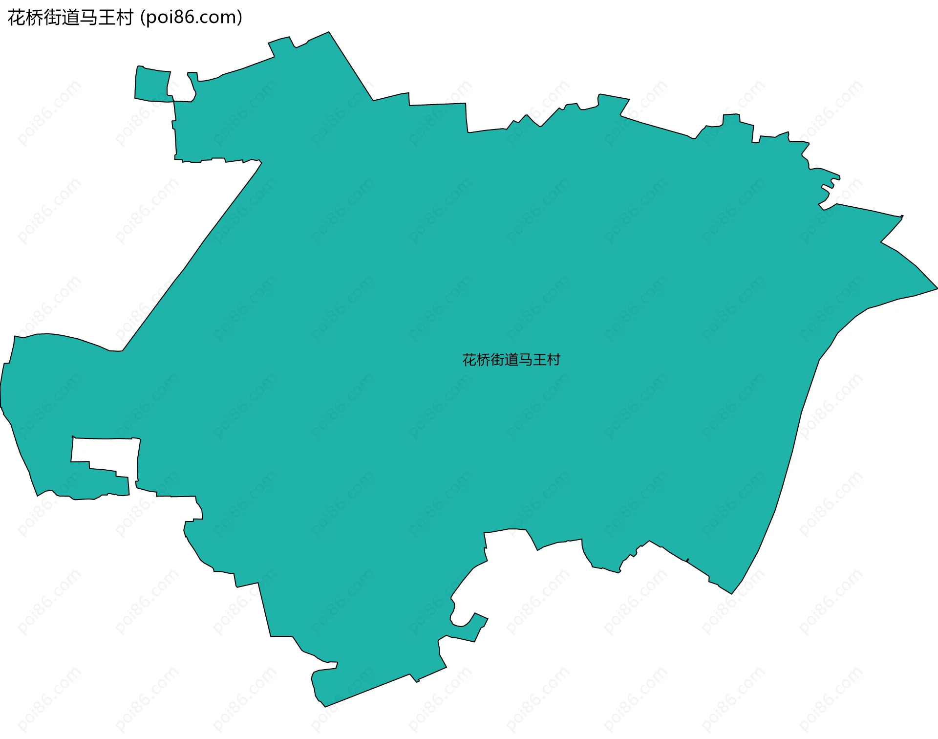 花桥街道马王村边界地图