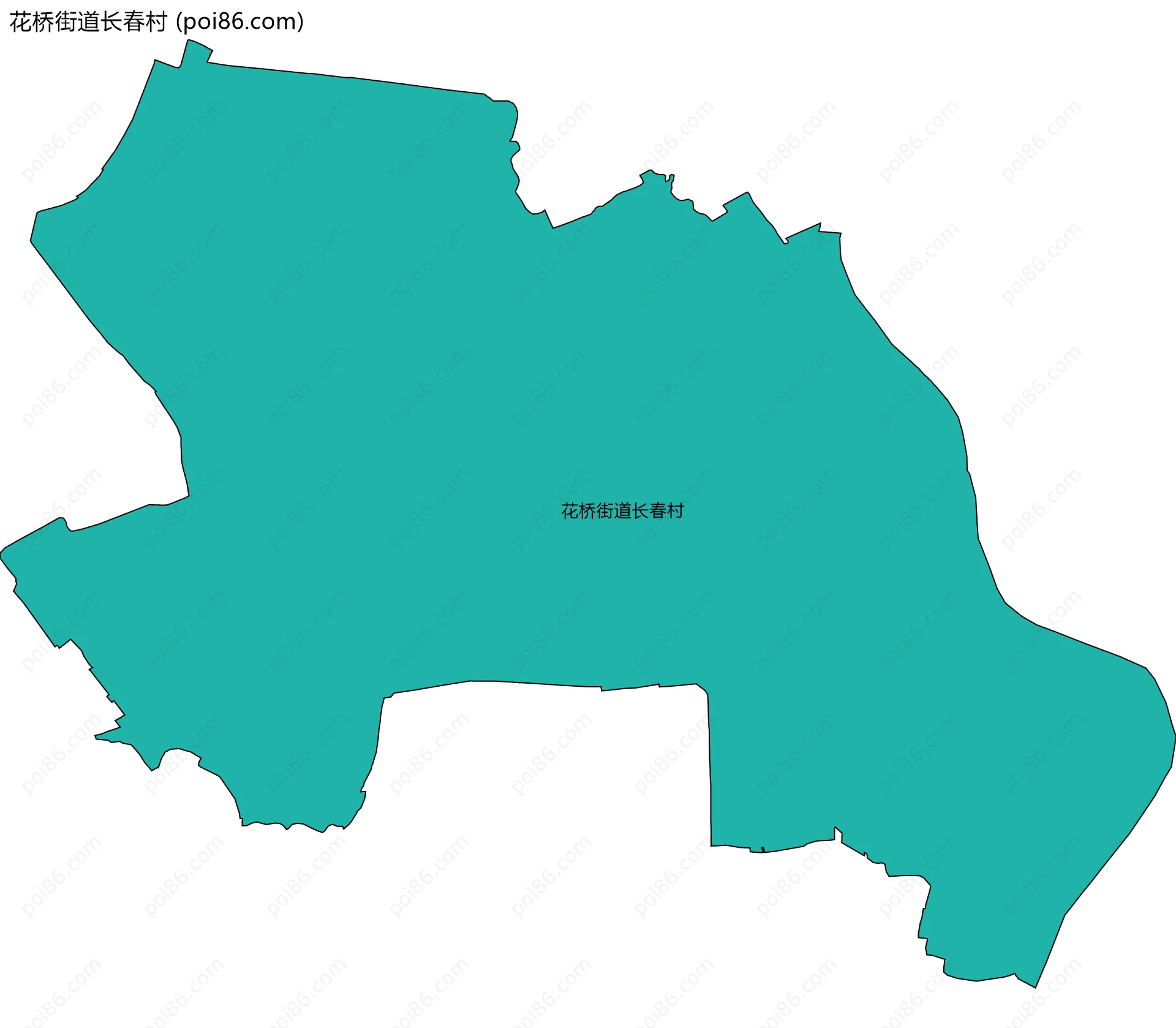 花桥街道长春村边界地图