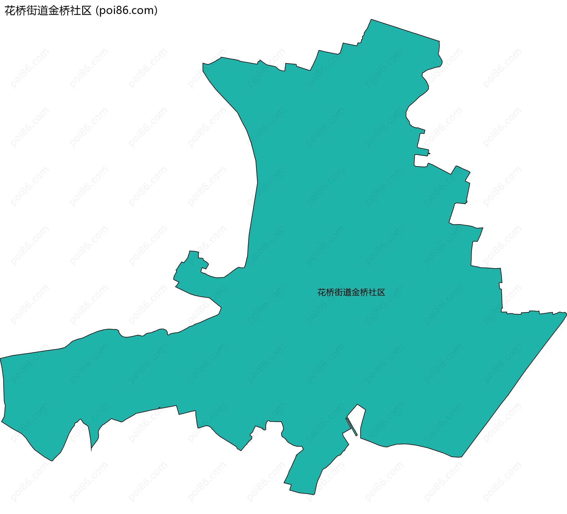 花桥街道金桥社区边界地图