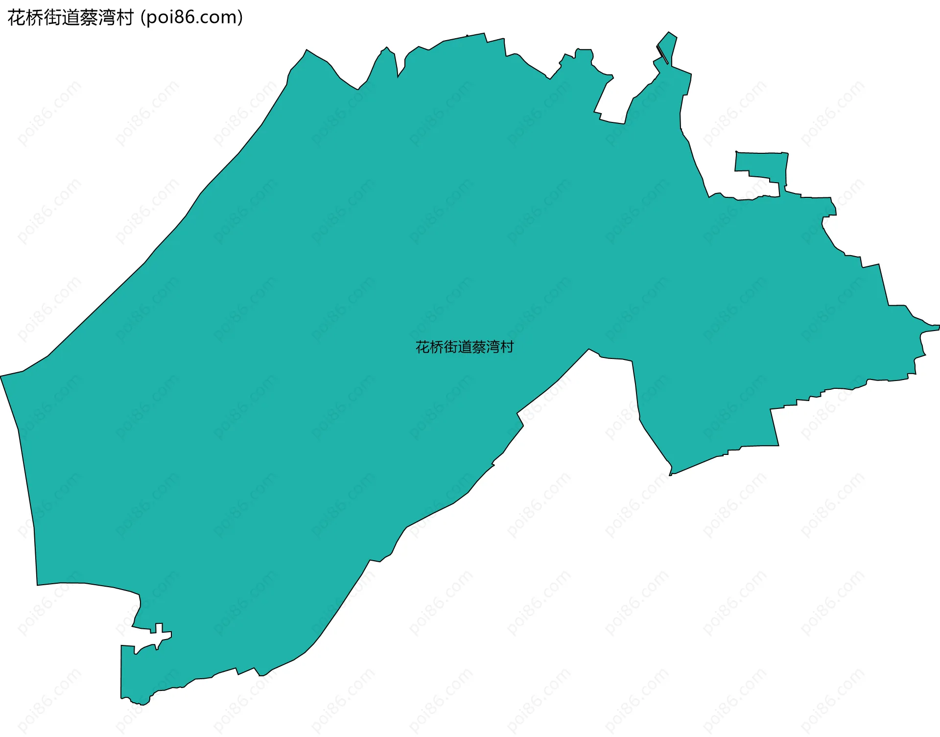 花桥街道蔡湾村边界地图
