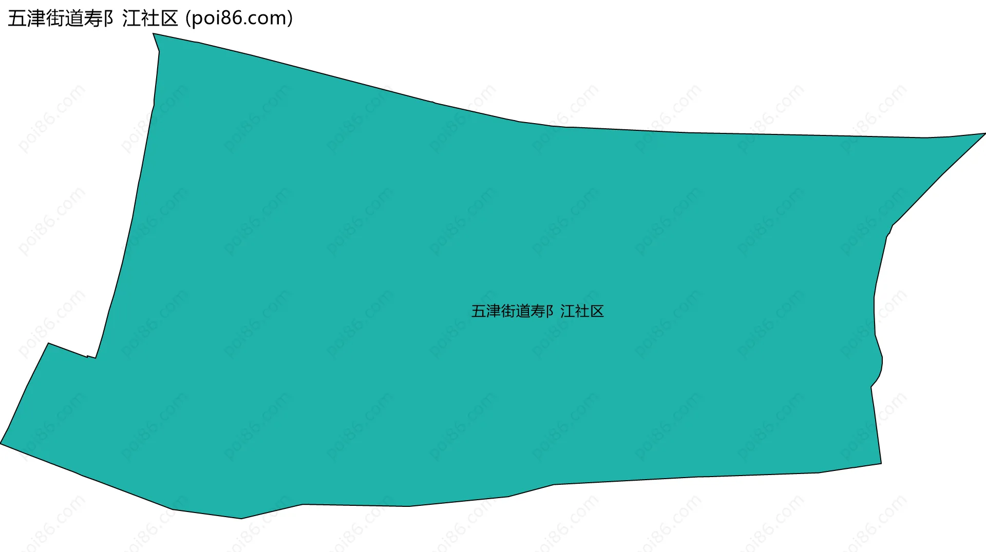 五津街道寿阝江社区边界地图