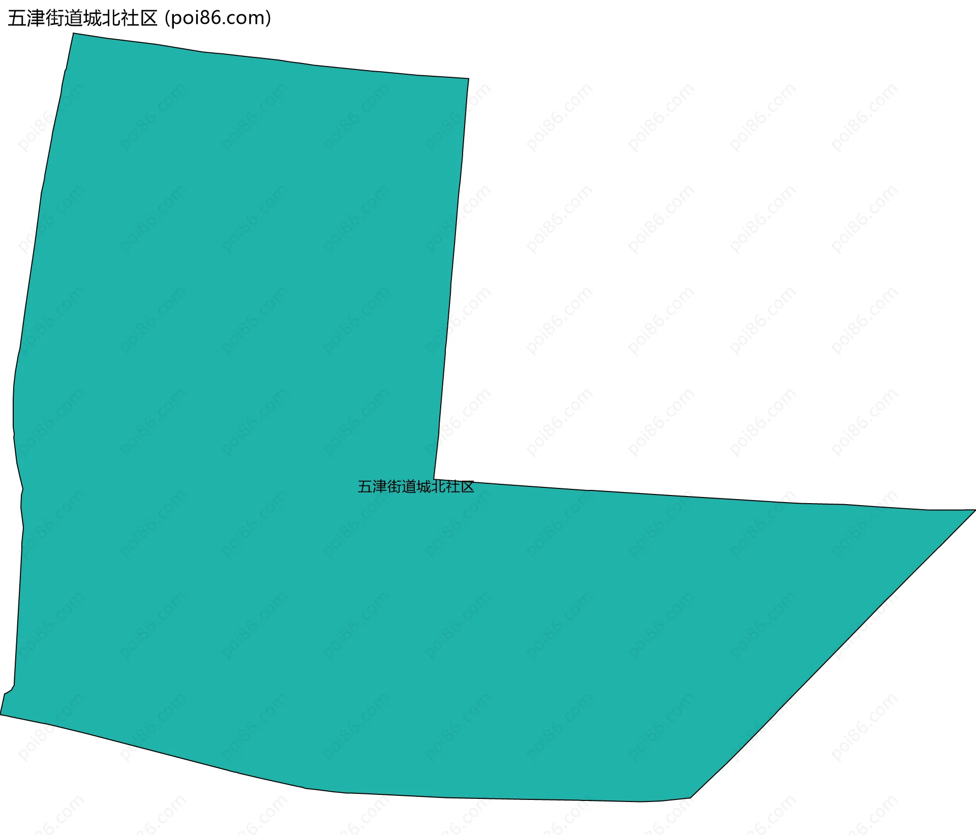 五津街道城北社区边界地图