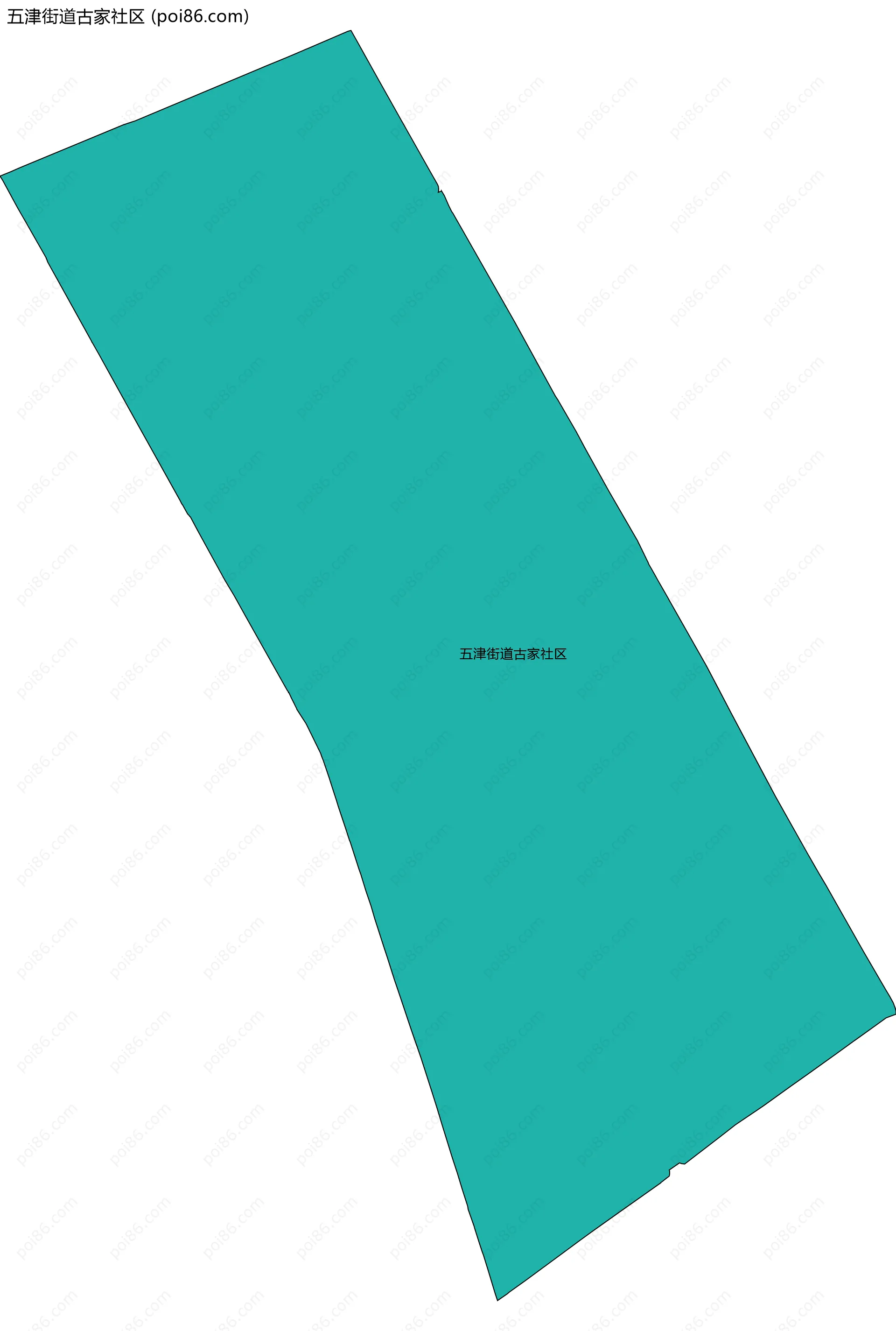 五津街道古家社区边界地图