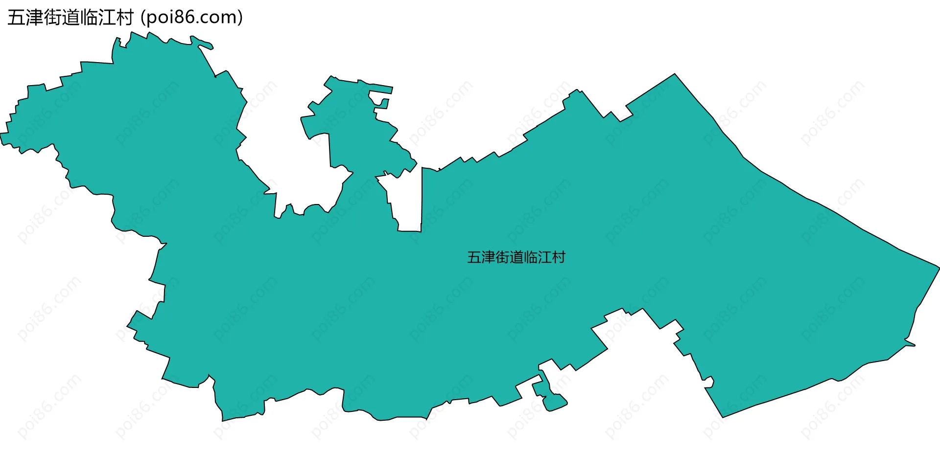 五津街道临江村边界地图
