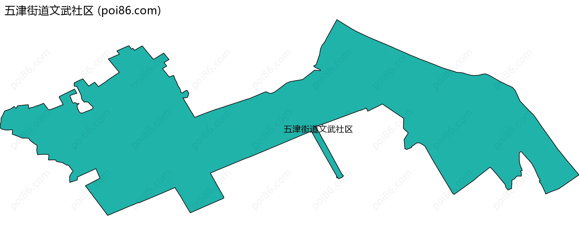 五津街道文武社区边界地图