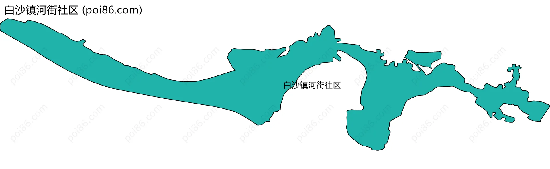 白沙镇河街社区边界地图