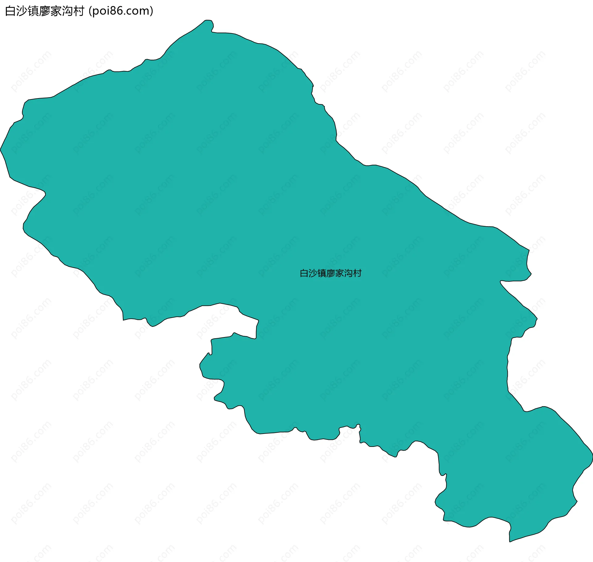 白沙镇廖家沟村边界地图